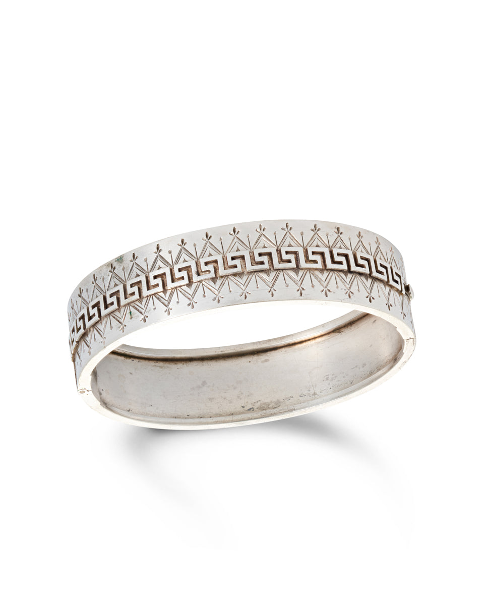 Antique Victorian Silver Bangle