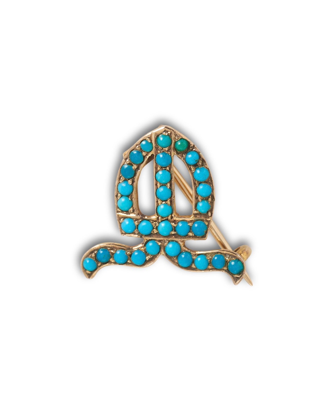 Antique Australian Turquoise Mitre Brooch, J R. Rowland, Melbourne