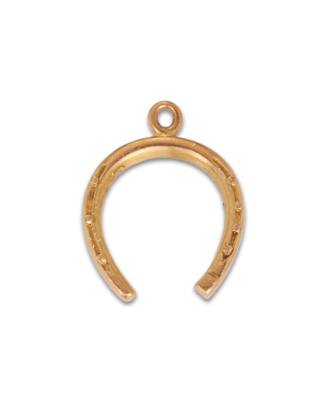 Antique Gold Horseshoe Charm 
