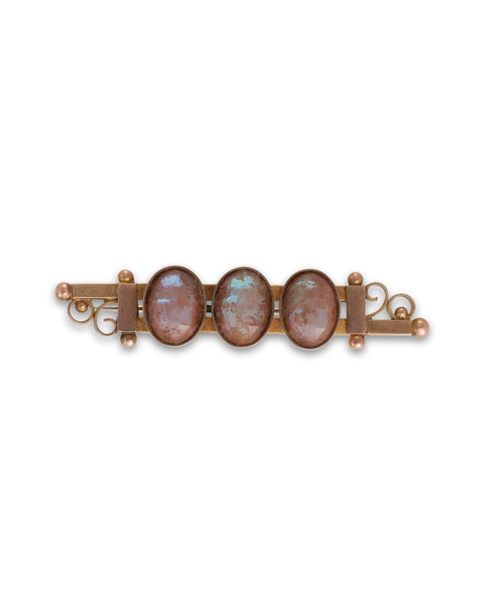 Antique Australian Saphiret Bar Brooch, Flett & Son