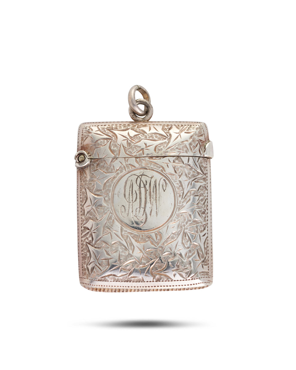 Antique Victorian Sterling Silver Vesta, Chester 1895