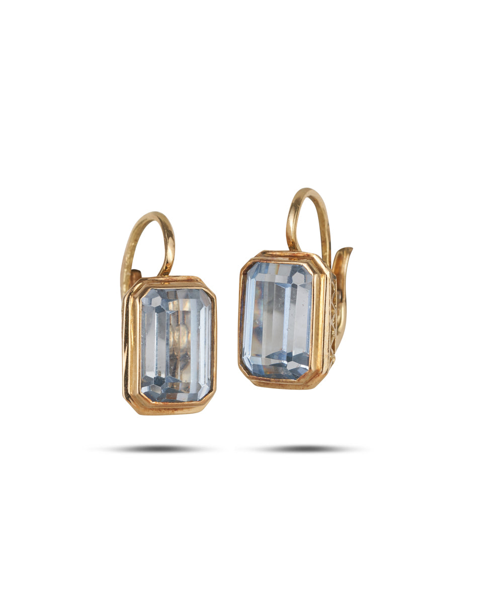 European Gold & Spinel Earrings