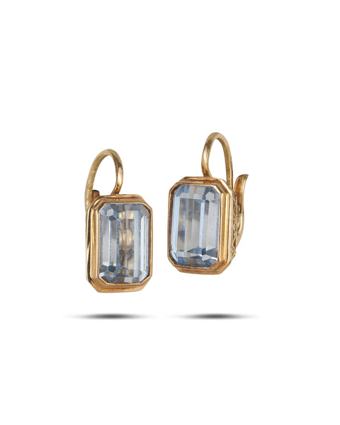 European Gold & Spinel Earrings