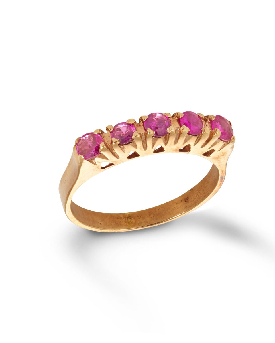 Vintage Ruby Bridge Ring