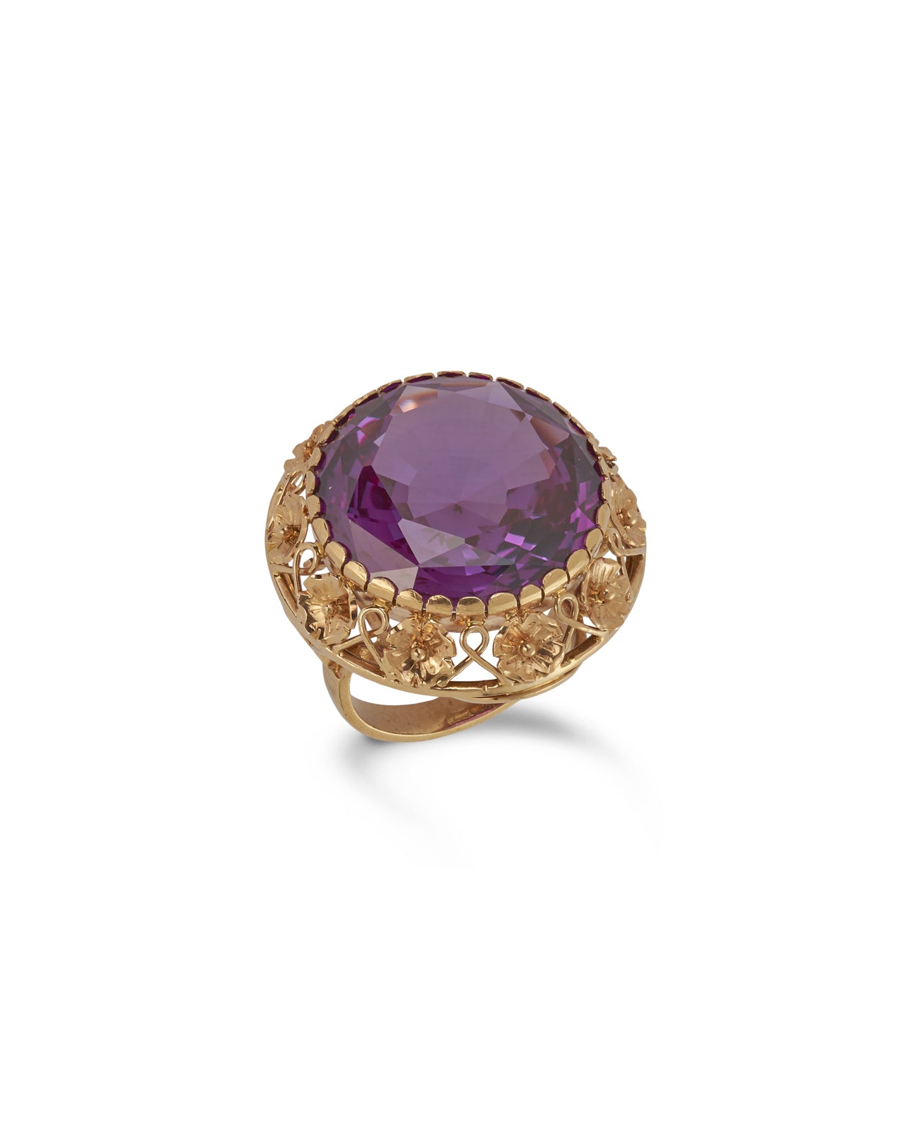 14ct European Cocktail Ring, Synthetic Corundum