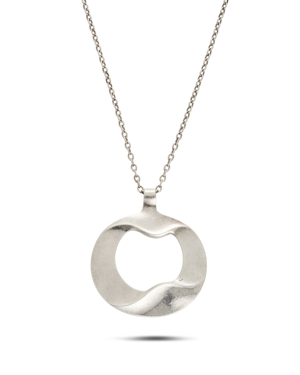 Mid-Century Pendant on Chain, Henning Koppel for Georg Jensen. Pattern number 121