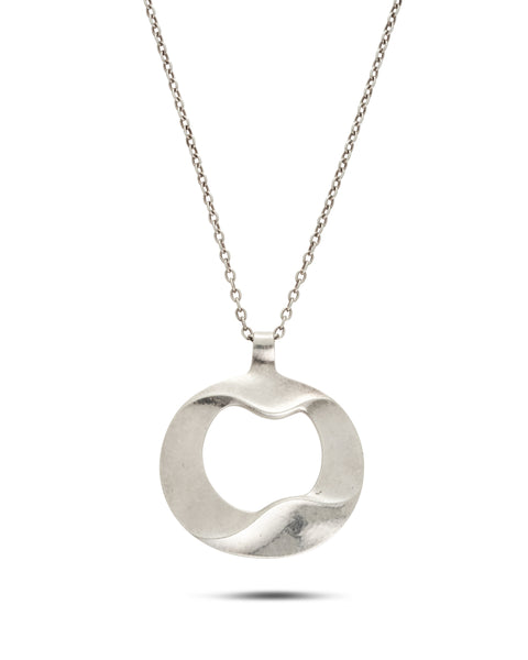 Mid-Century Pendant on Chain, Henning Koppel for Georg Jensen. Pattern number 121