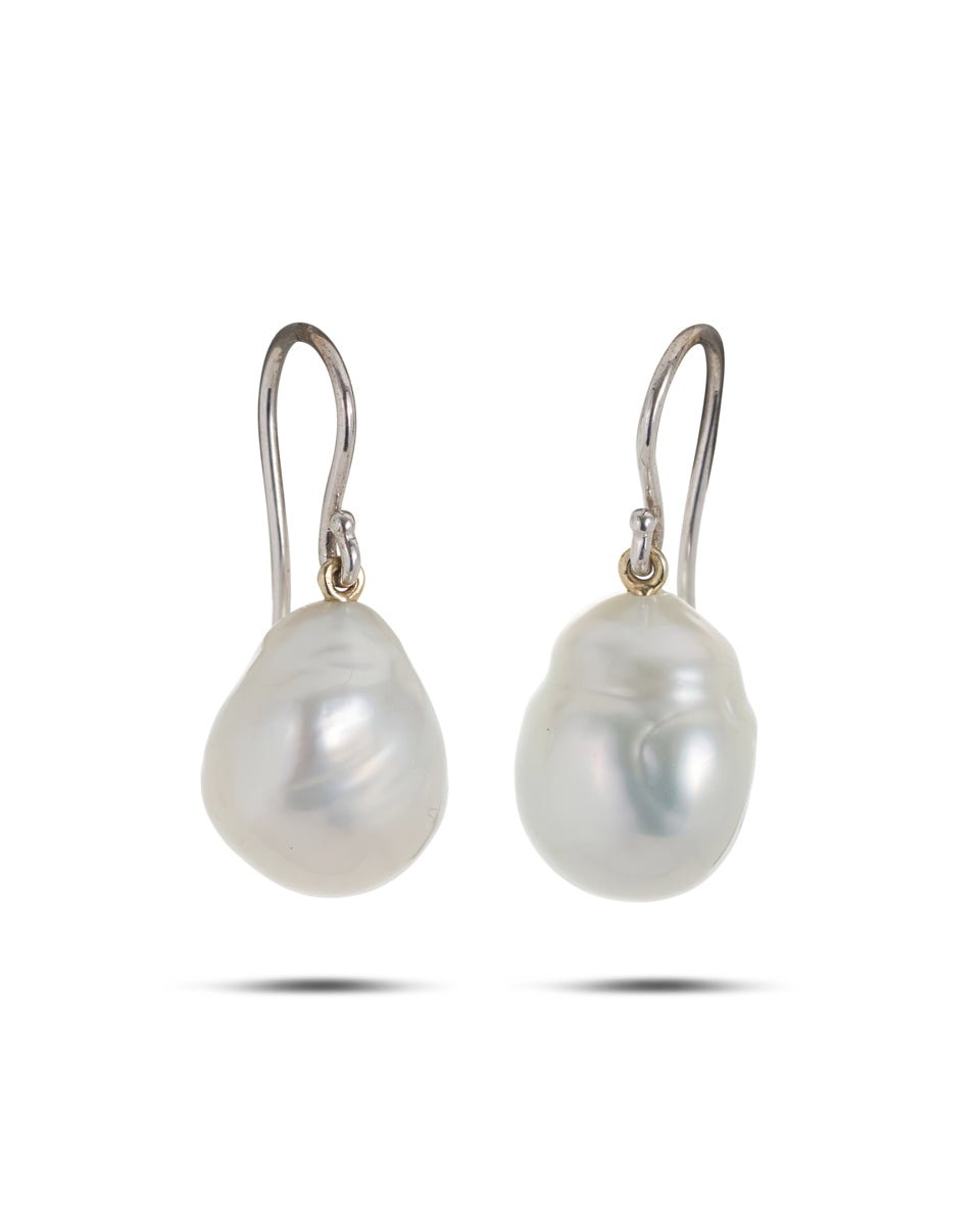 Australian South Sea Baroque Pearl Drop Earrings