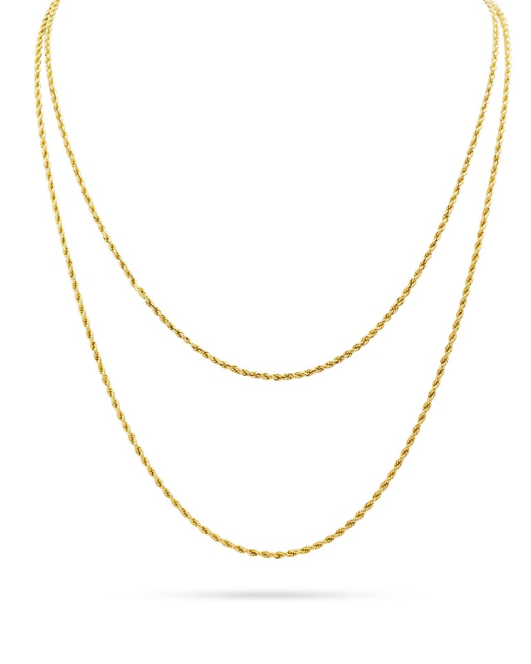 Antique Gold Rope Twist Necklace