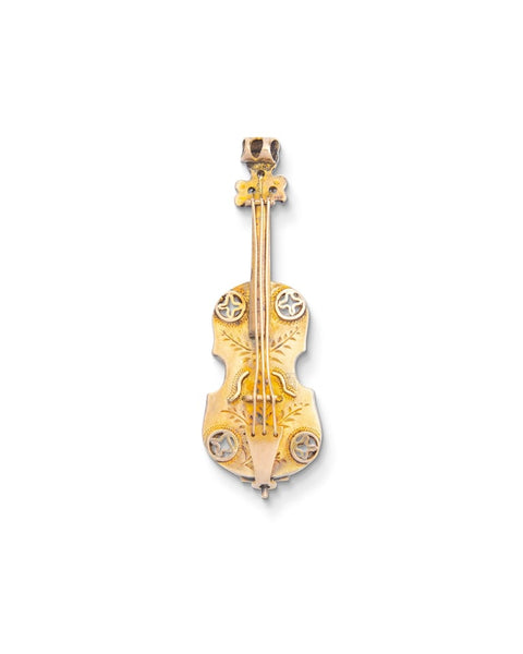 Antique Violin Brooch, Birmingham 1890