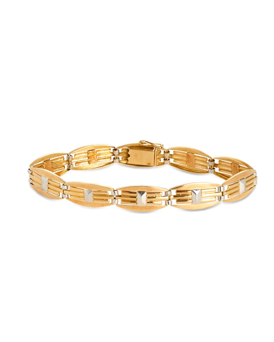 French Two-Tone Gold Bracelet, 1940's.