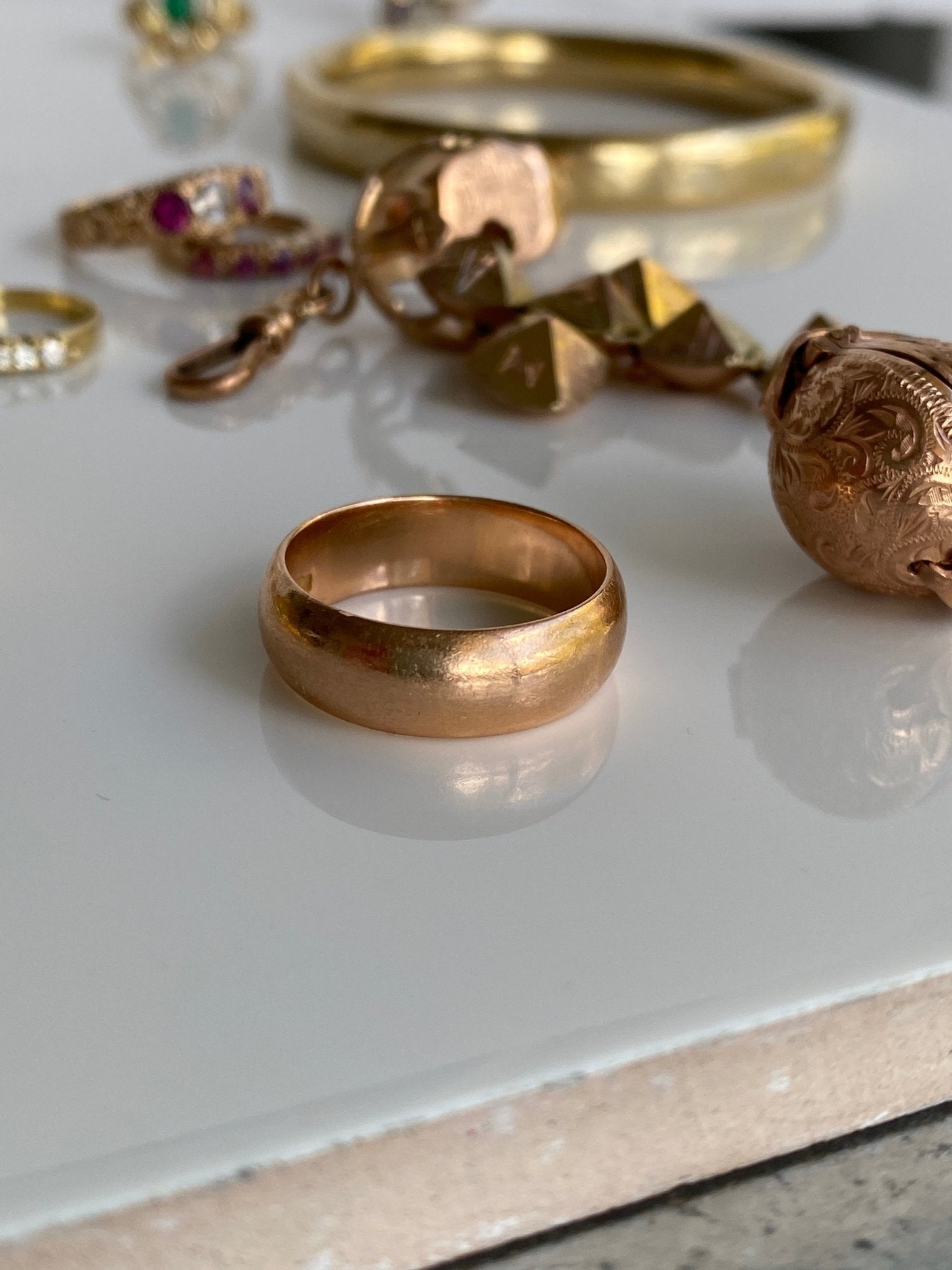 Antique Russian Rose Gold Band