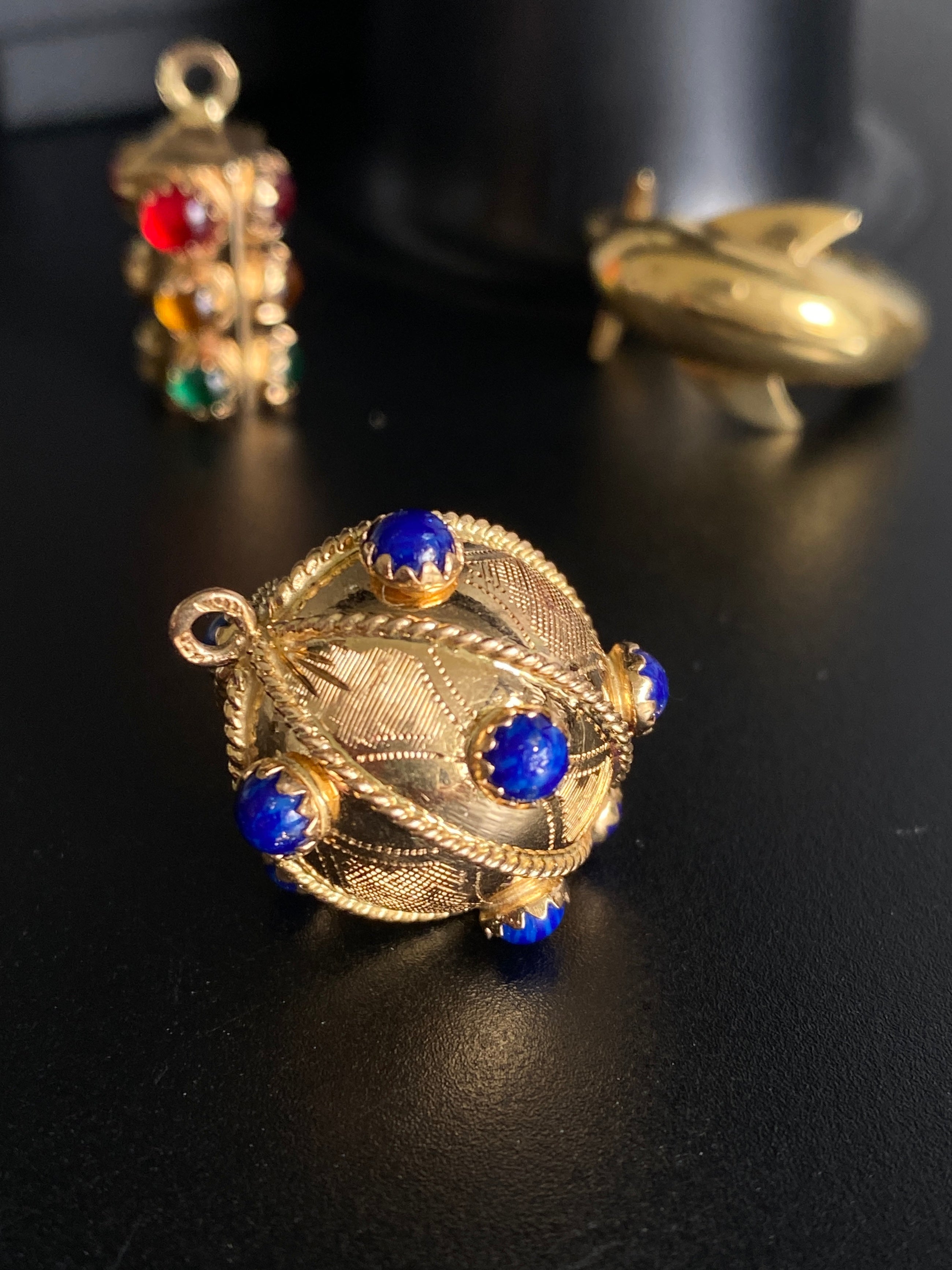 Vintage Gold Ball Charm