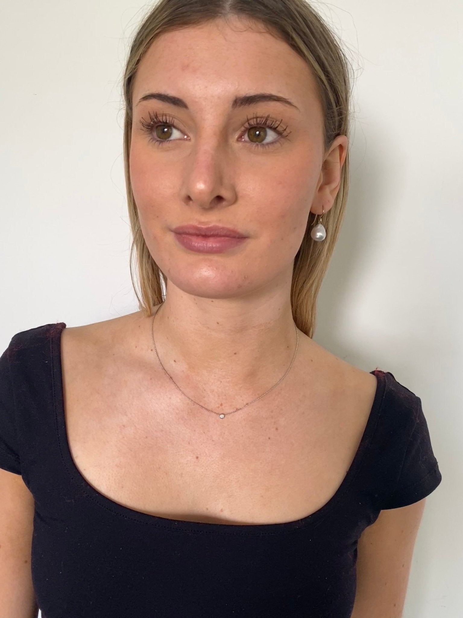 White Gold Diamond Spectacle Necklace