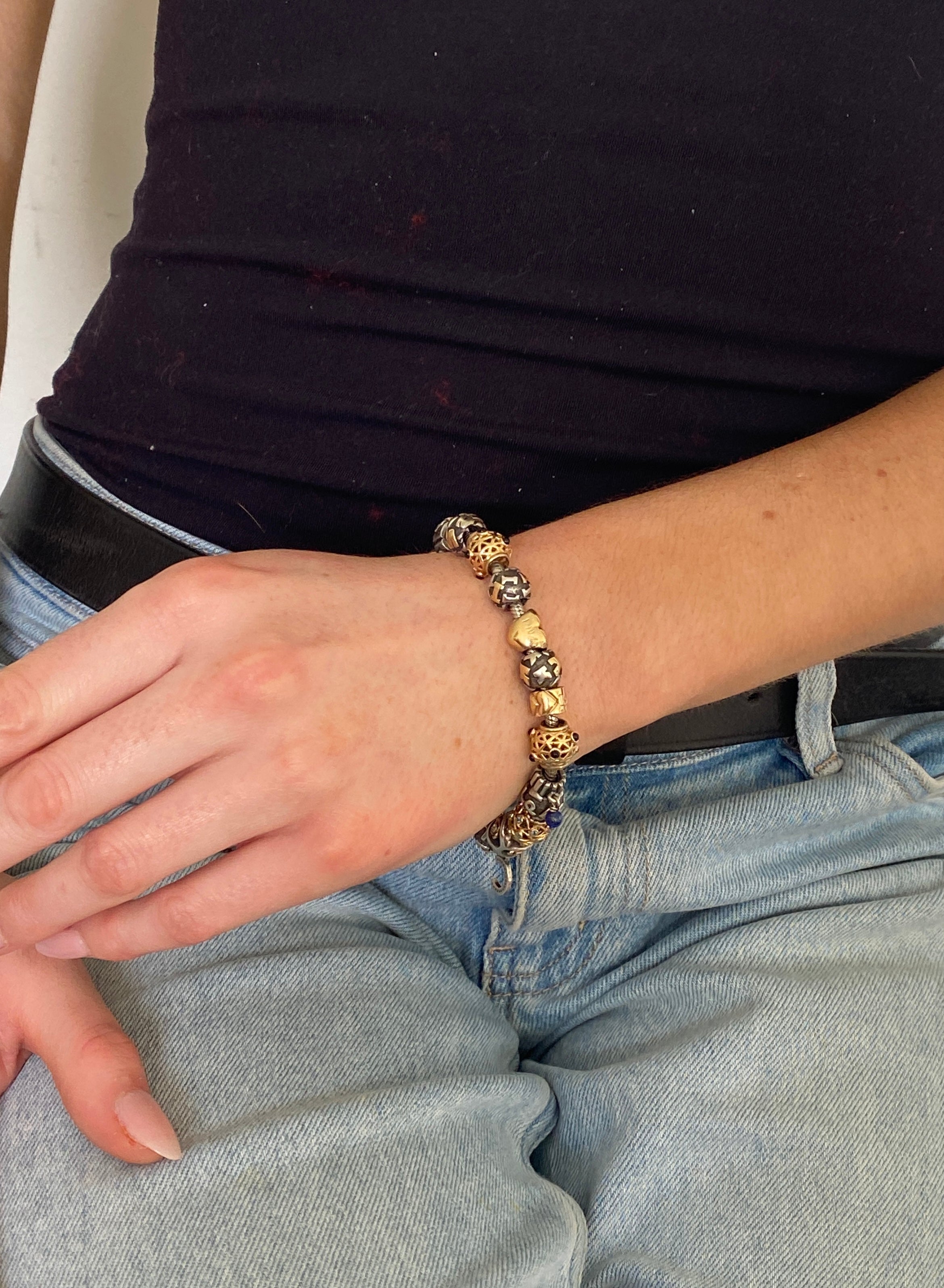 Vintage Pandora Charm Bracelet