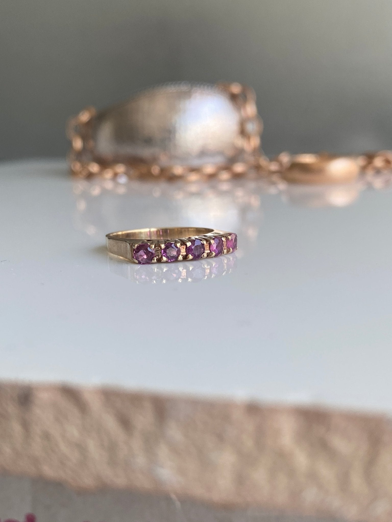 Vintage Ruby Bridge Ring