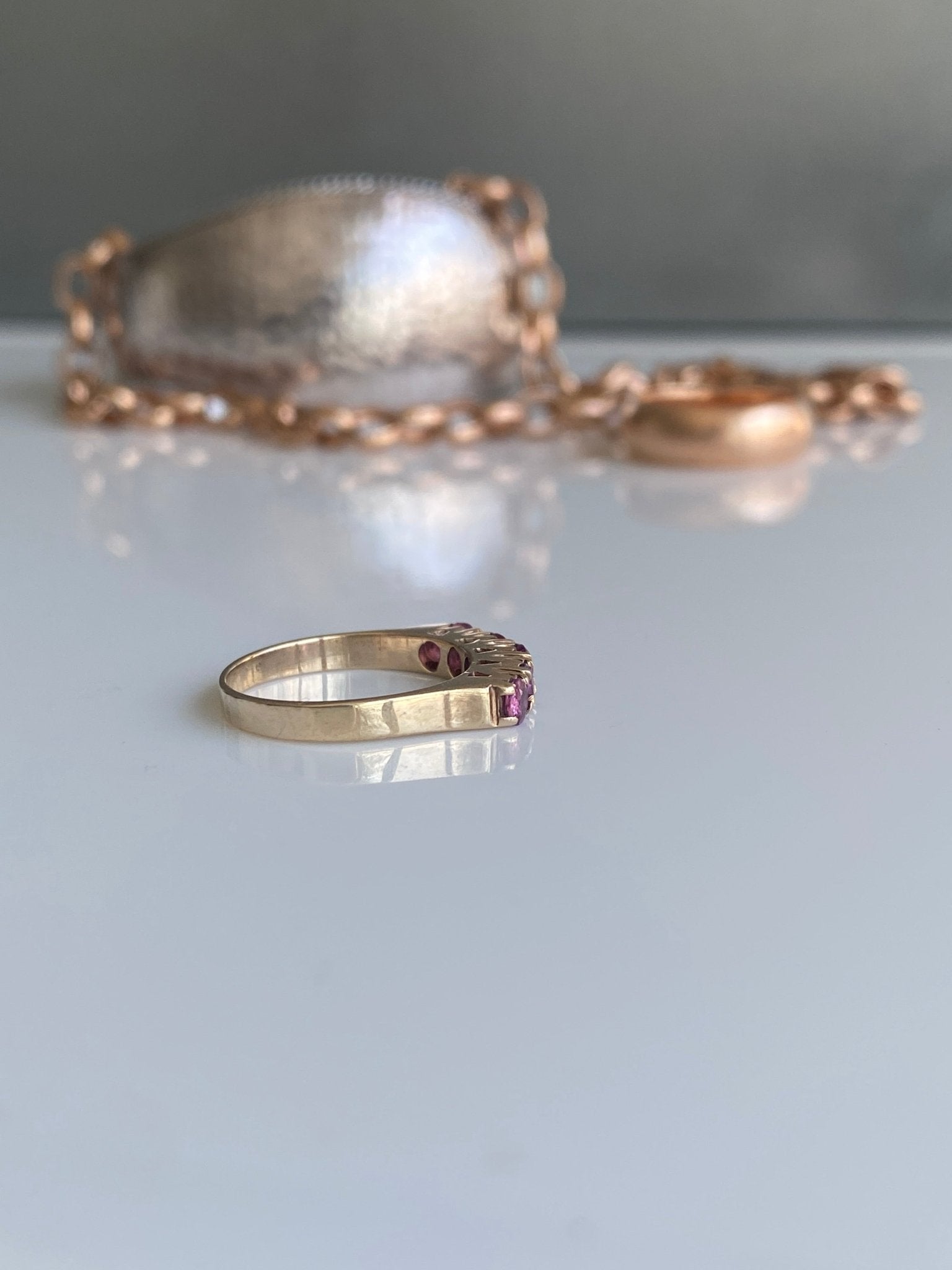 Vintage Ruby Bridge Ring