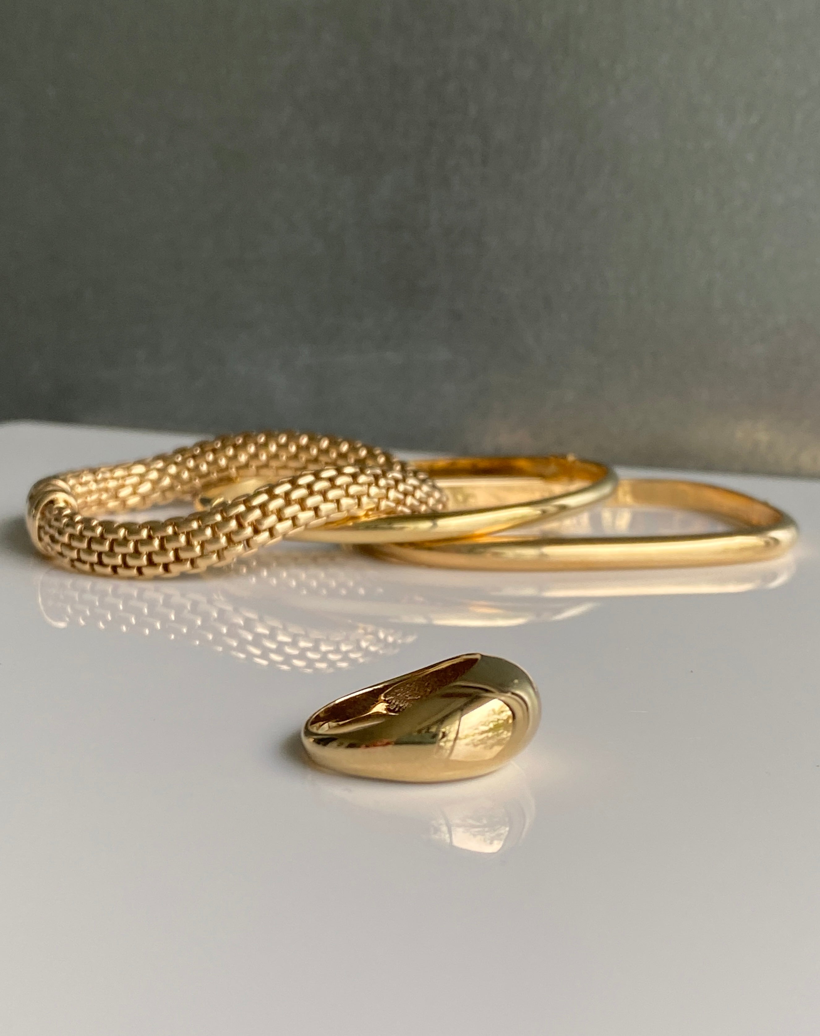 14ct yellow gold Dome Ring