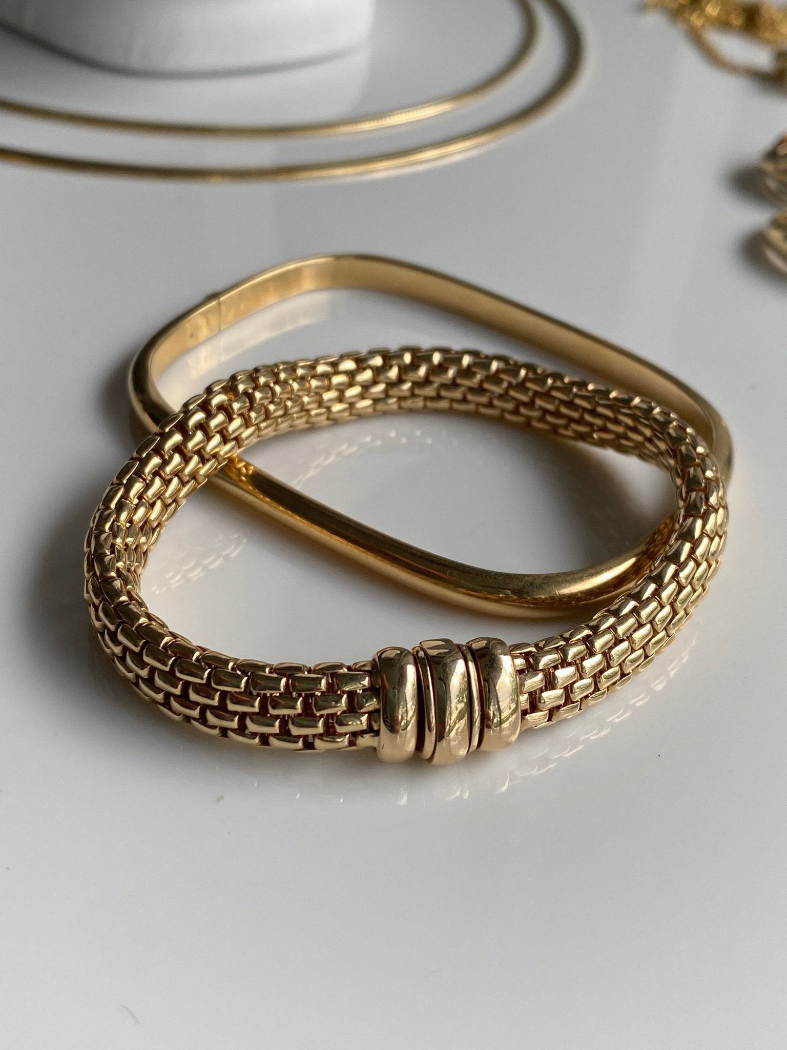 Italian Gold Meshlink Bracelet 14ct yellow gold.