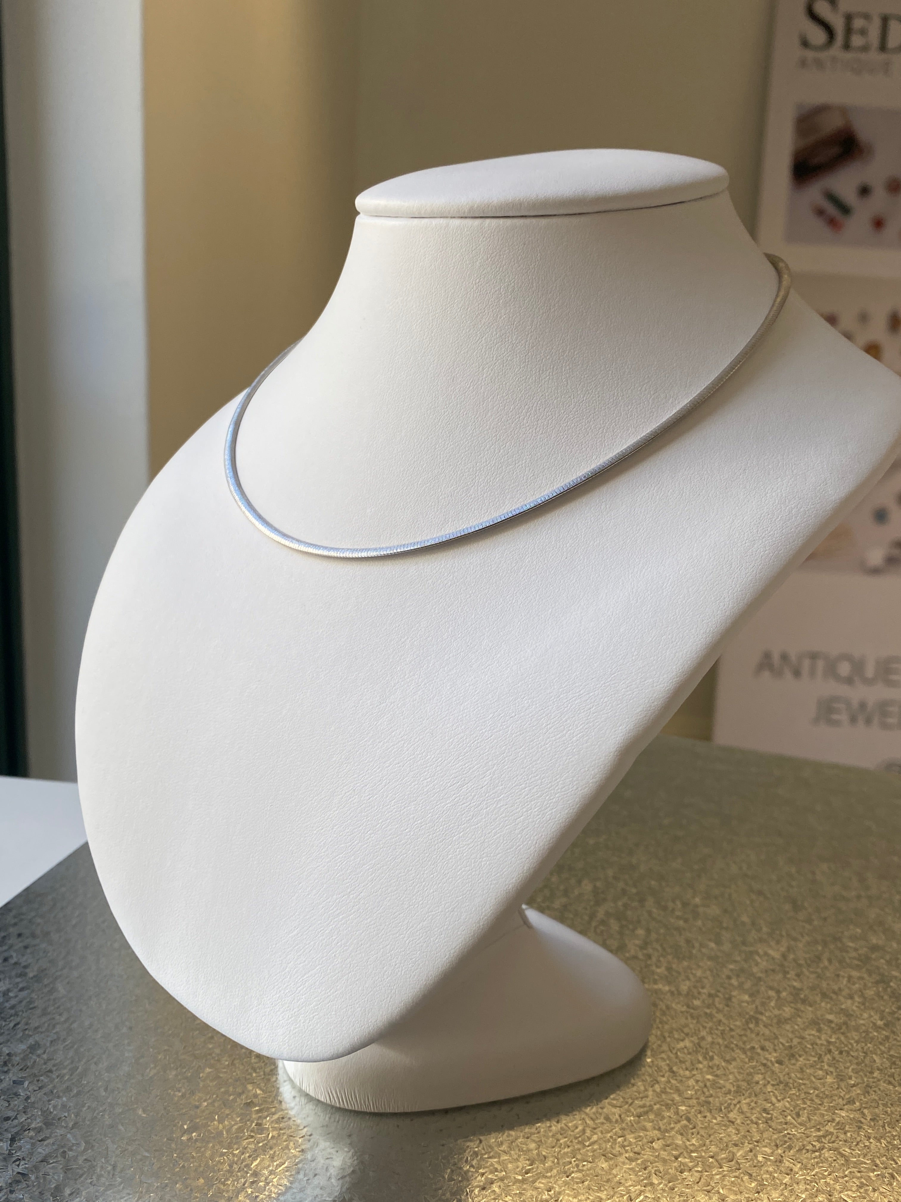 Italian 9ct White Gold Omega