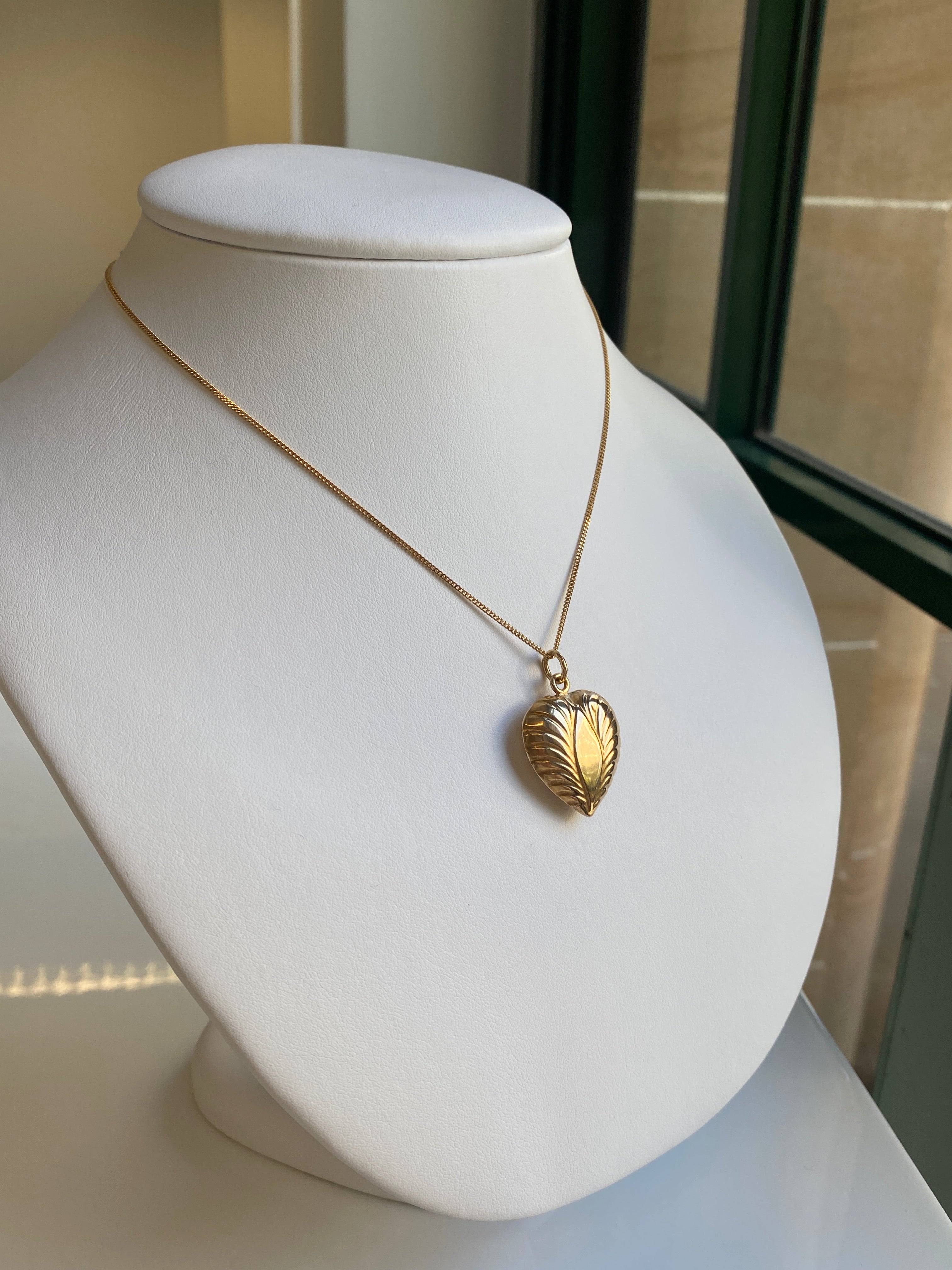 18ct yellow gold European Gold Heart Pendant