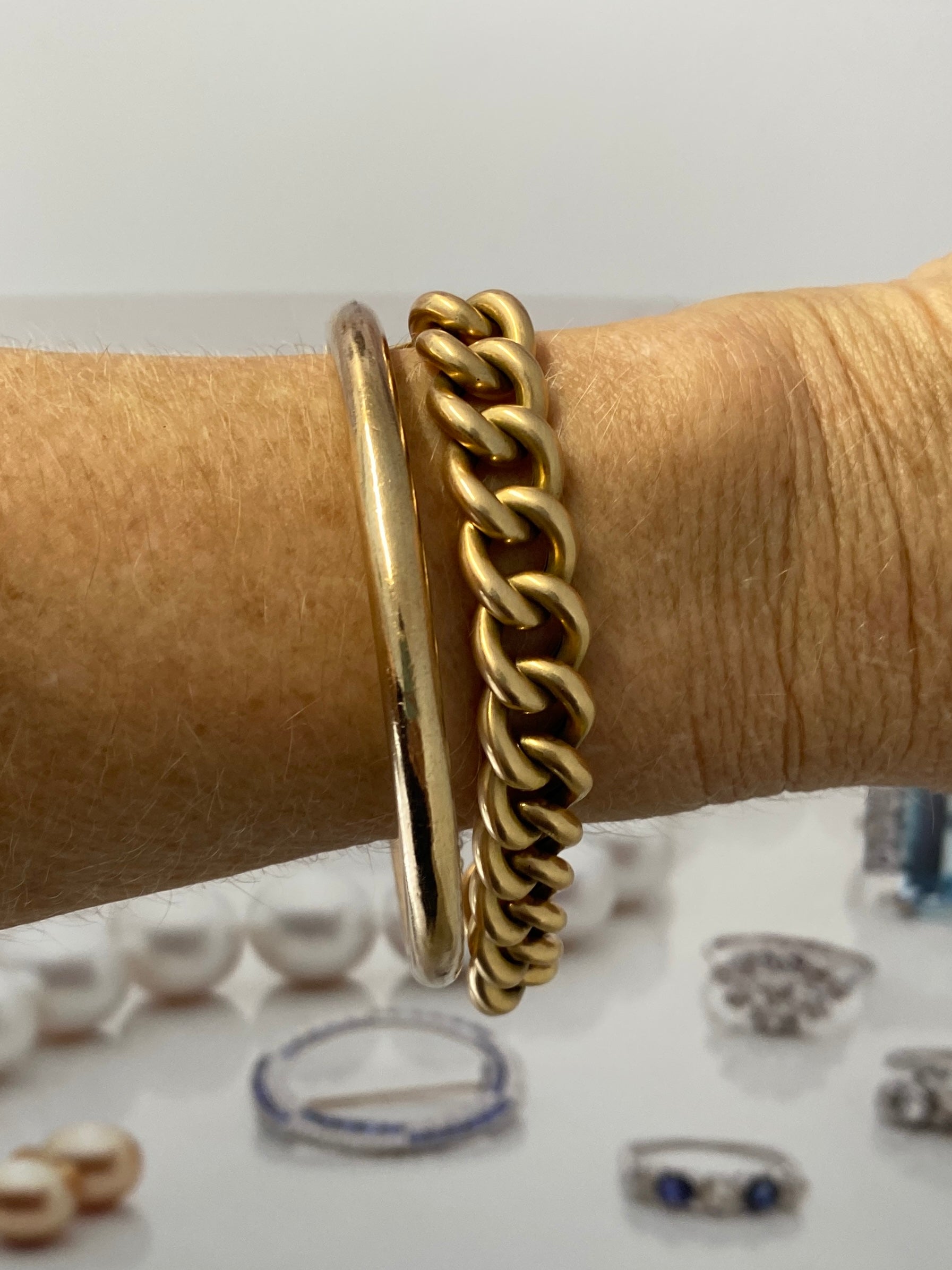 Antique Australian 15ct Yellow Gold Bracelet, Larard Bros. Melbourne.