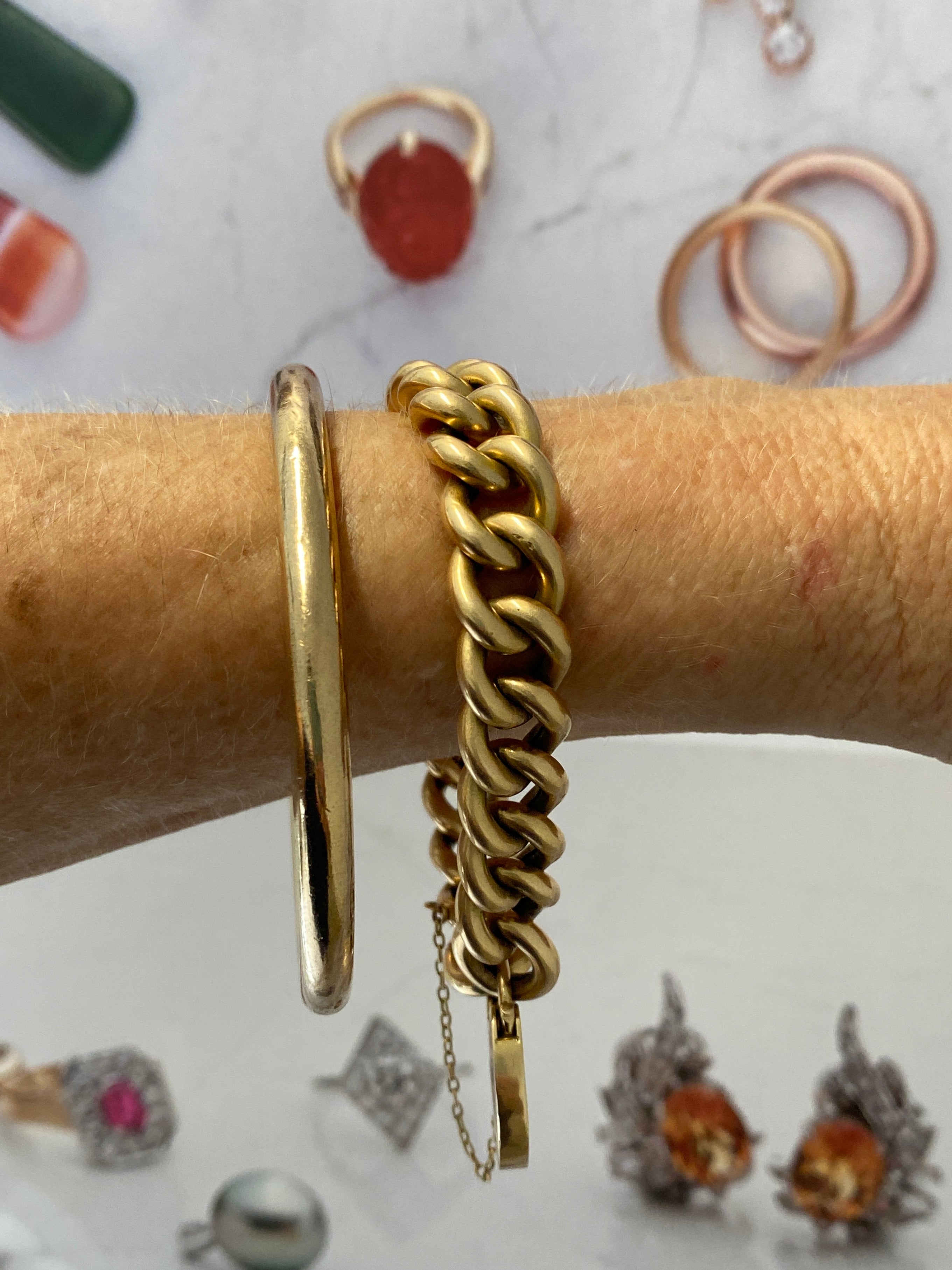 Antique Australian 15ct Yellow Gold Bracelet, Larard Bros. Melbourne.