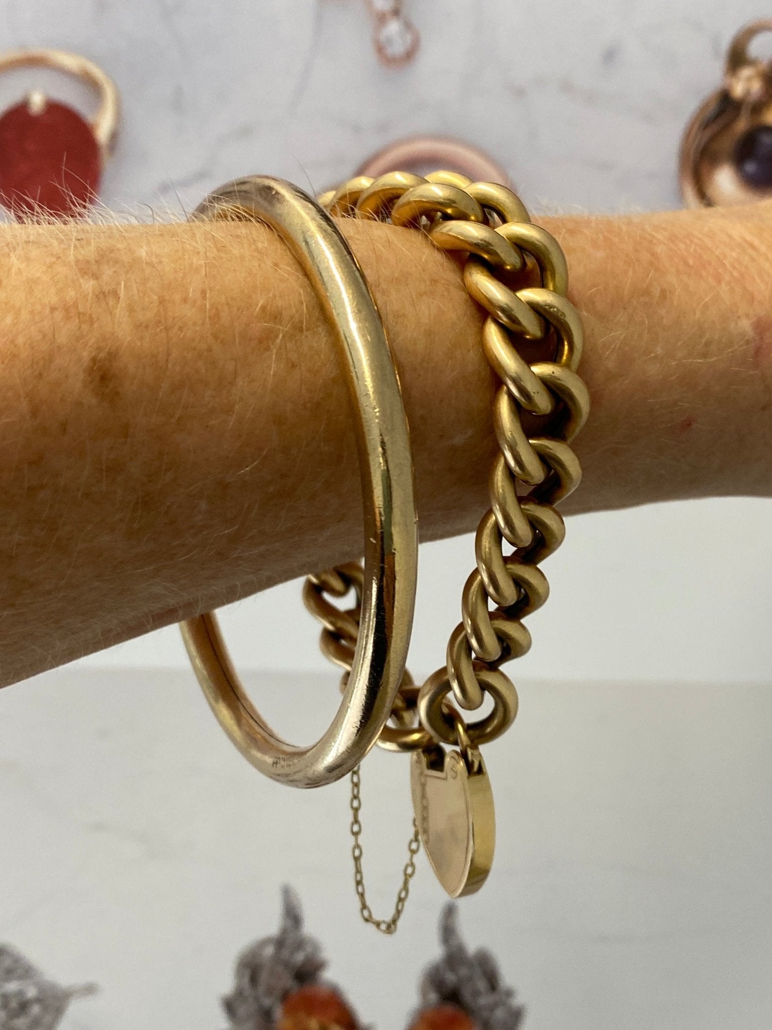 Antique Australian 15ct Yellow Gold Bracelet, Larard Bros. Melbourne.