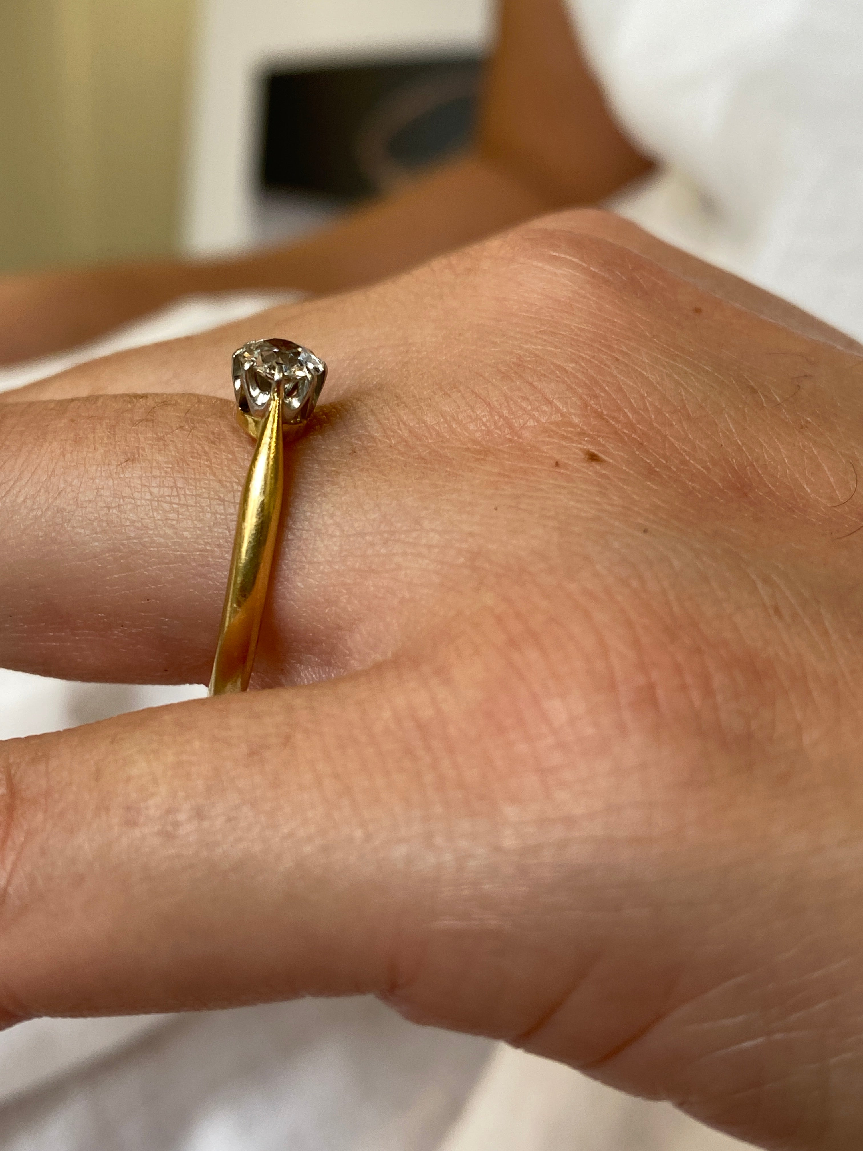 Antique Australian Solitaire Diamond Ring