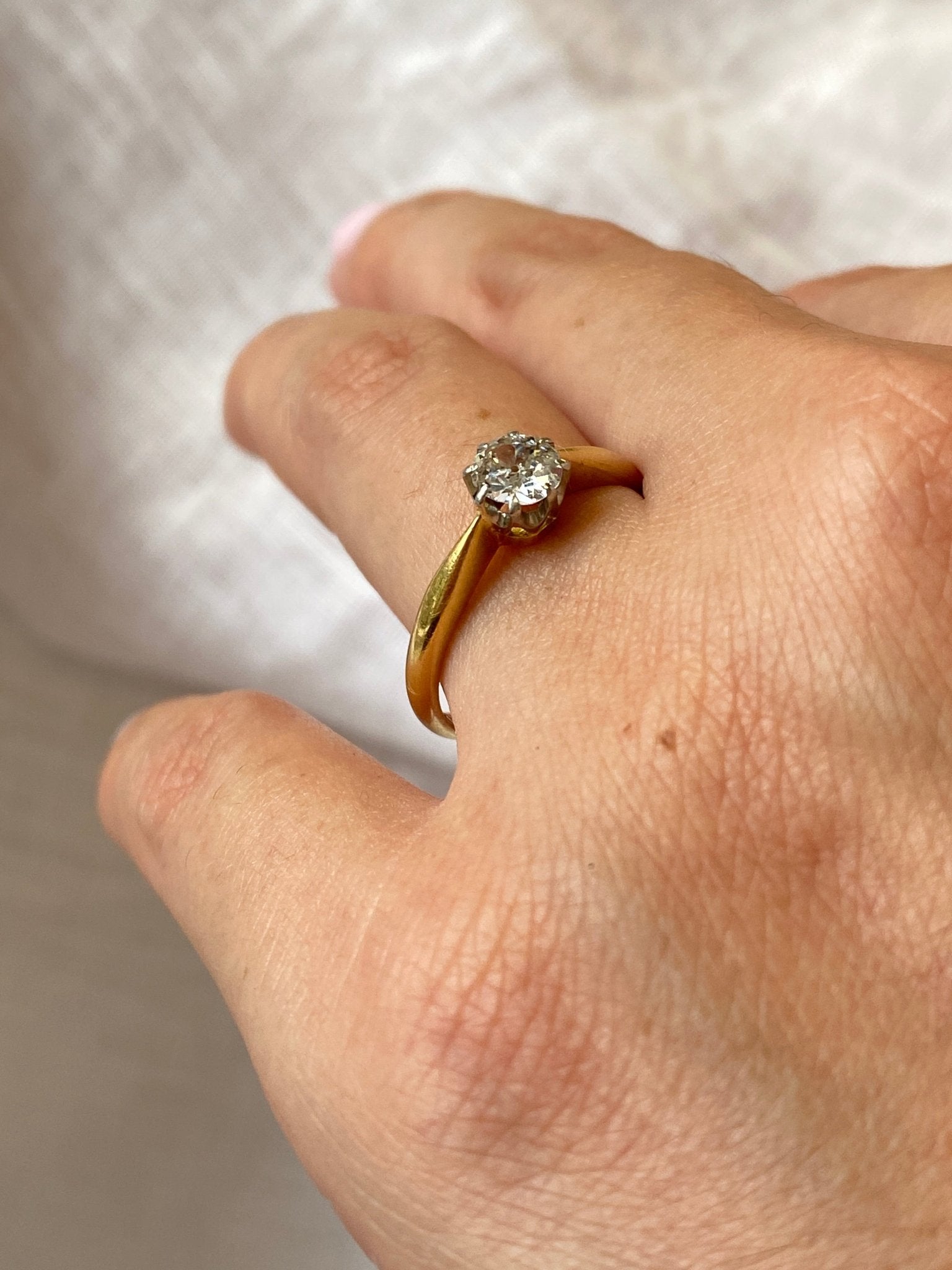 Antique Australian Solitaire Diamond Ring