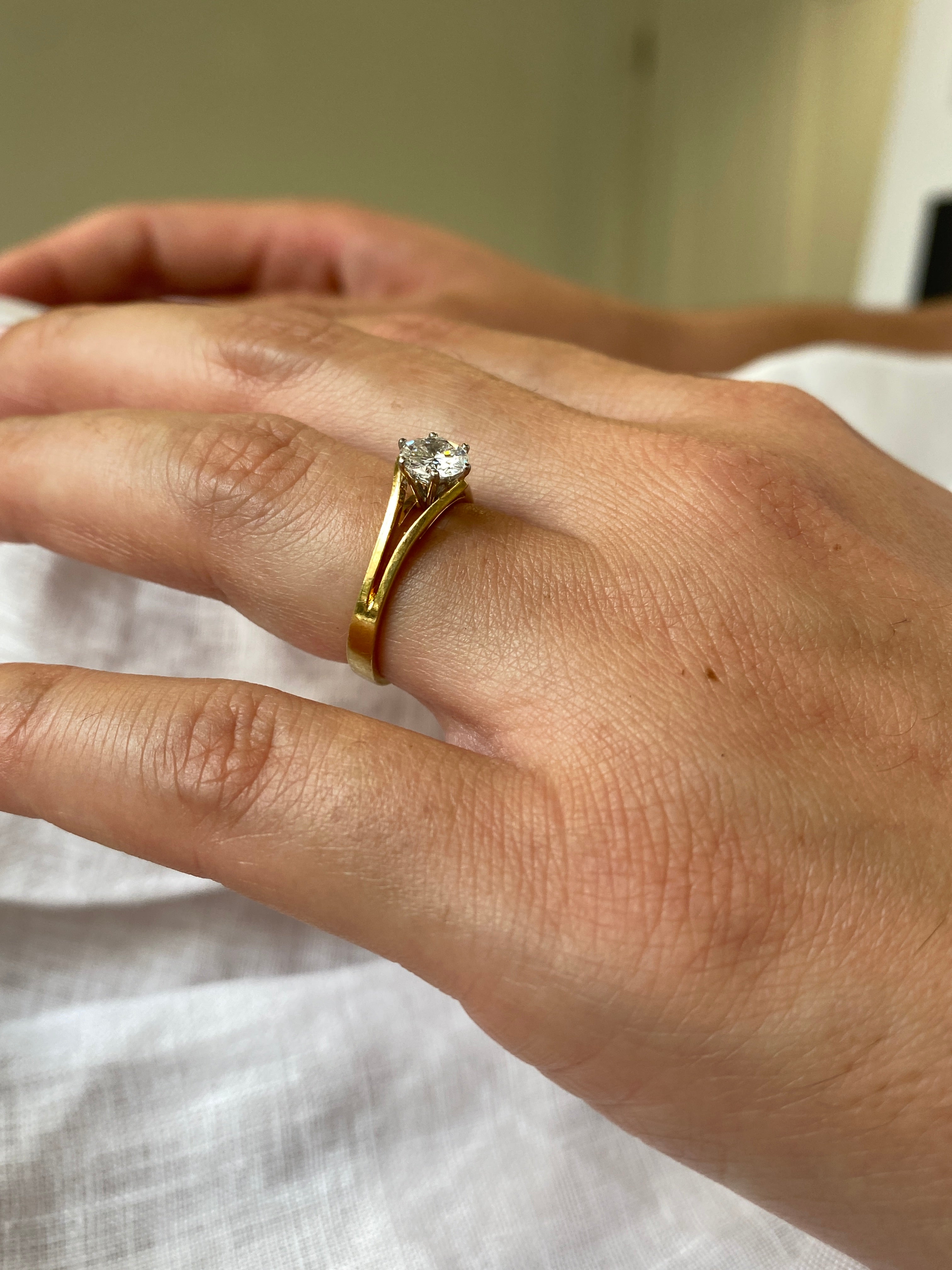 18ct 0.53 carat Solitaire Diamond Ring