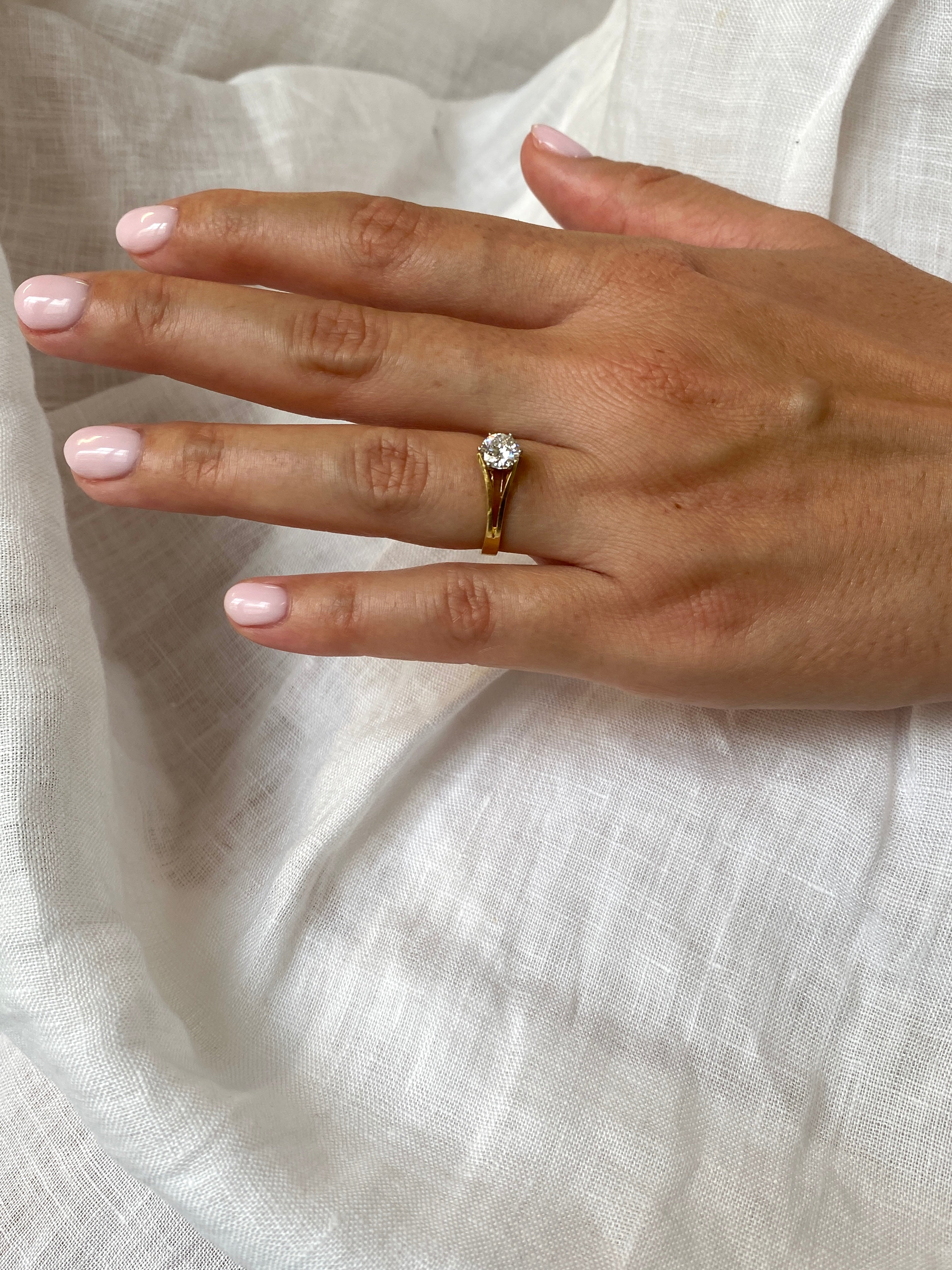 18ct 0.53 carat Solitaire Diamond Ring