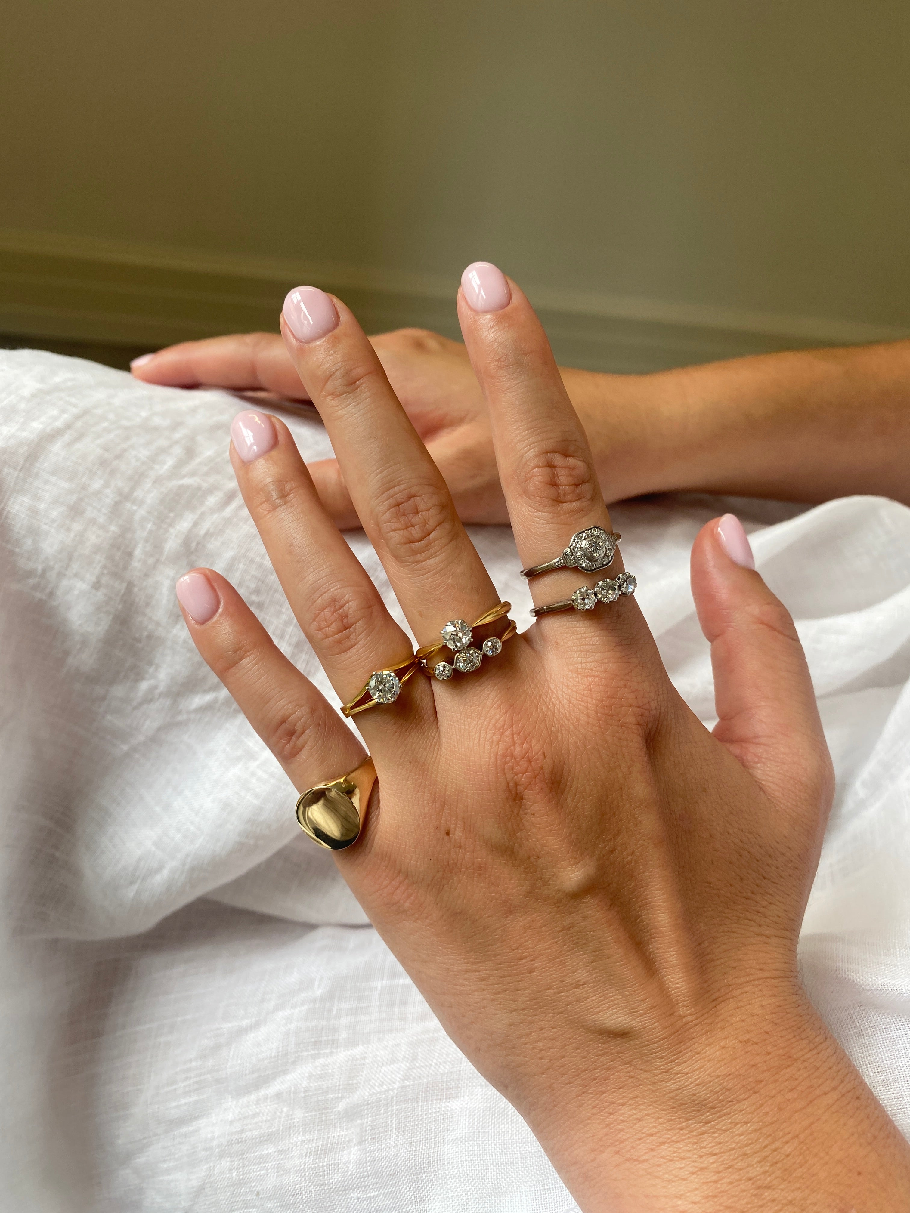 Art Deco Diamond Ring, 1930s Platinum