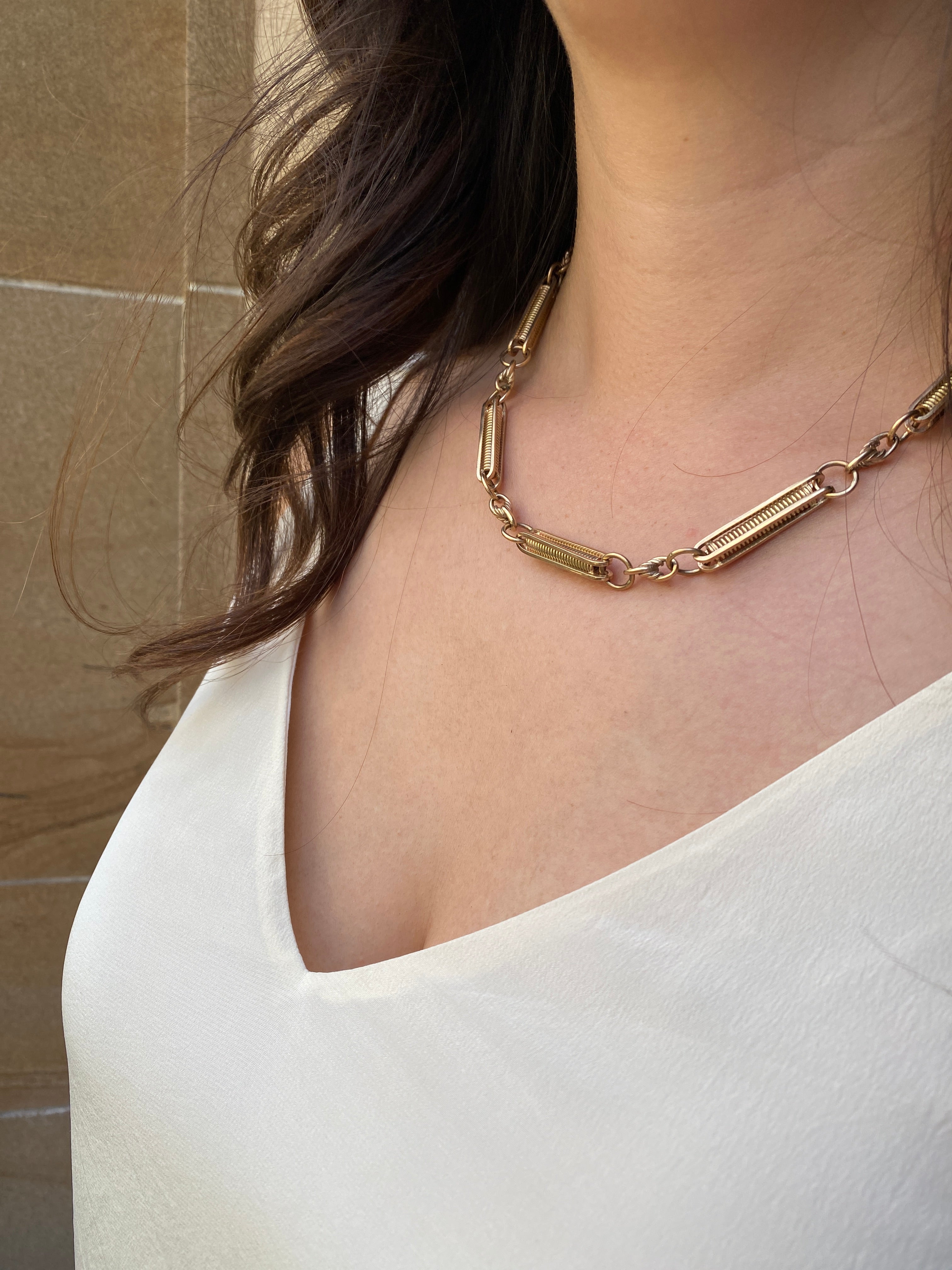 Antique Style 9ct Gold Watch Chain