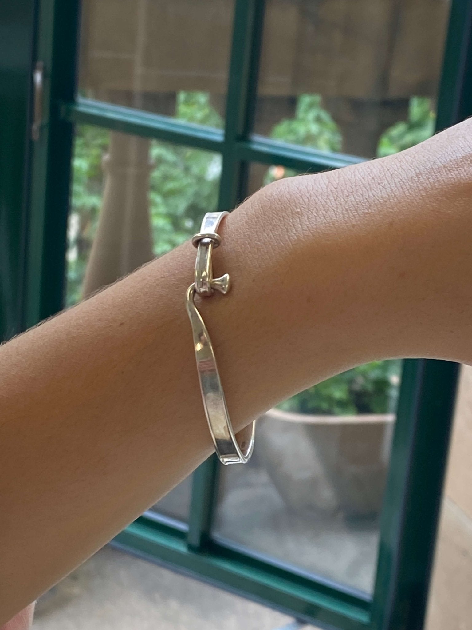 Vintage Silver 'Torun' Bangle, Georg Jensen. Pattern number 204. Designed by Vivianna Torun.
