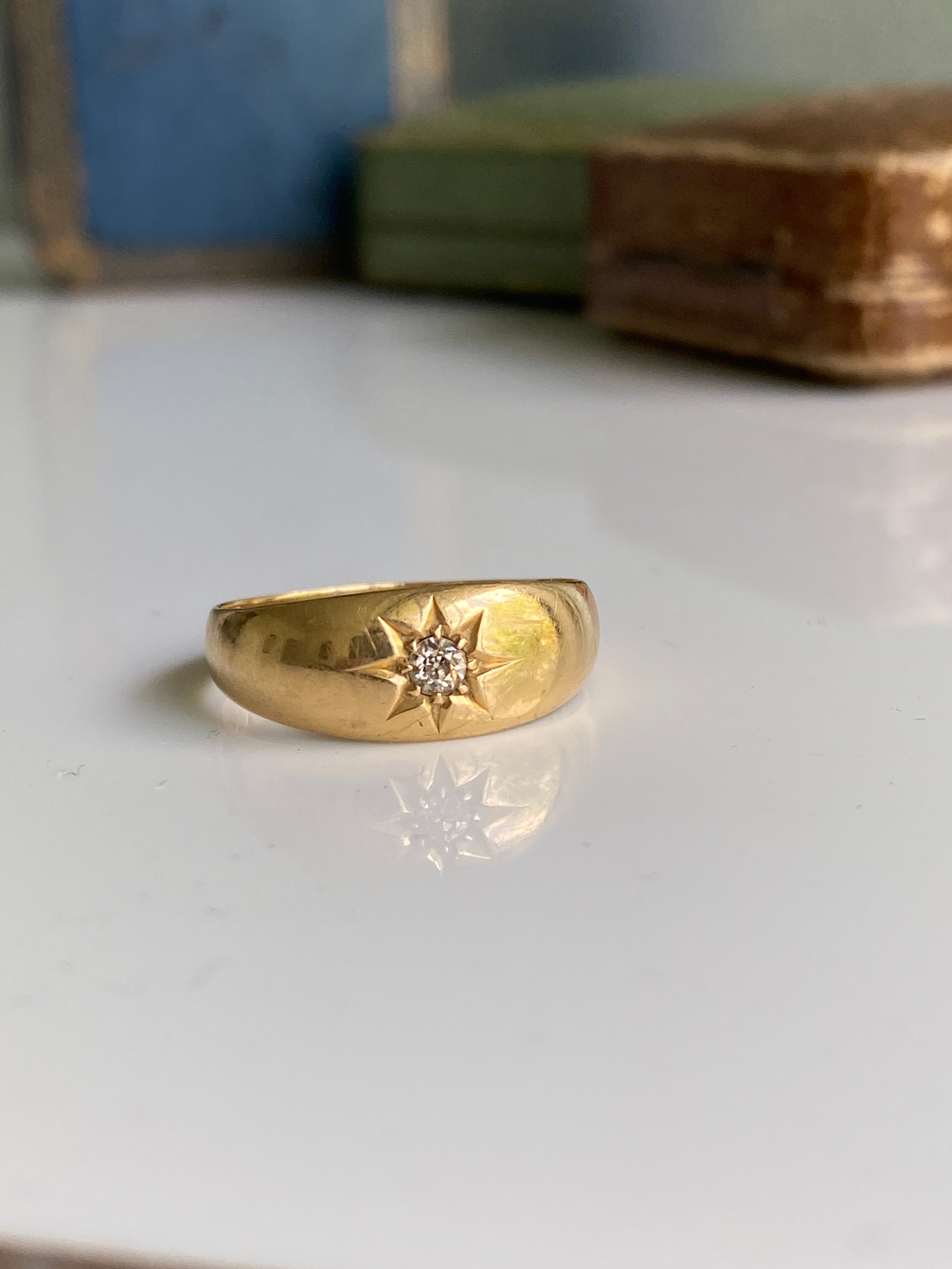 18ct Antique Diamond Gypsy Ring, Chester 1906
