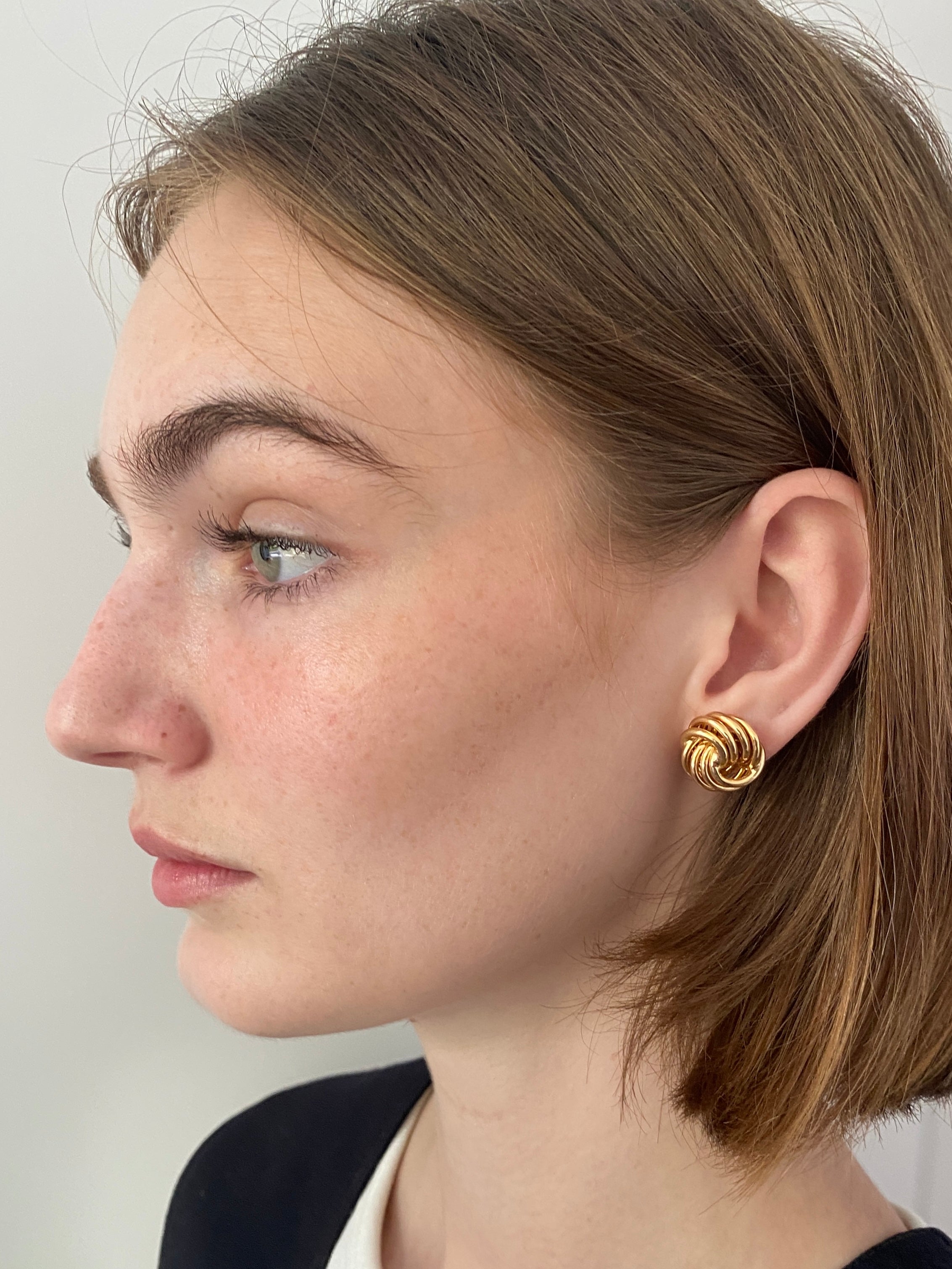 Vintage 9ct Gold Knot Earrings