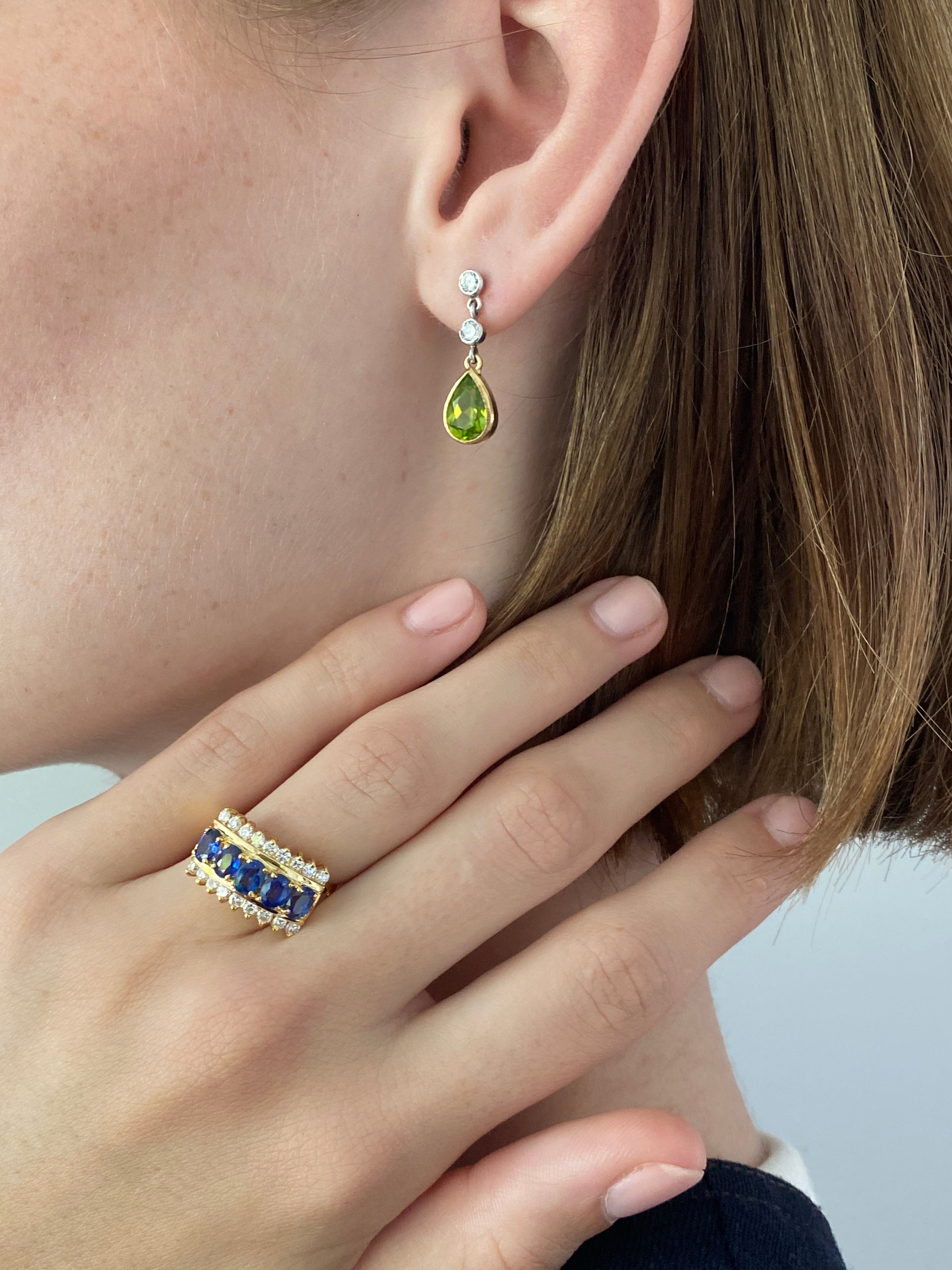 Vintage Sapphire & Diamond Cocktail Ring