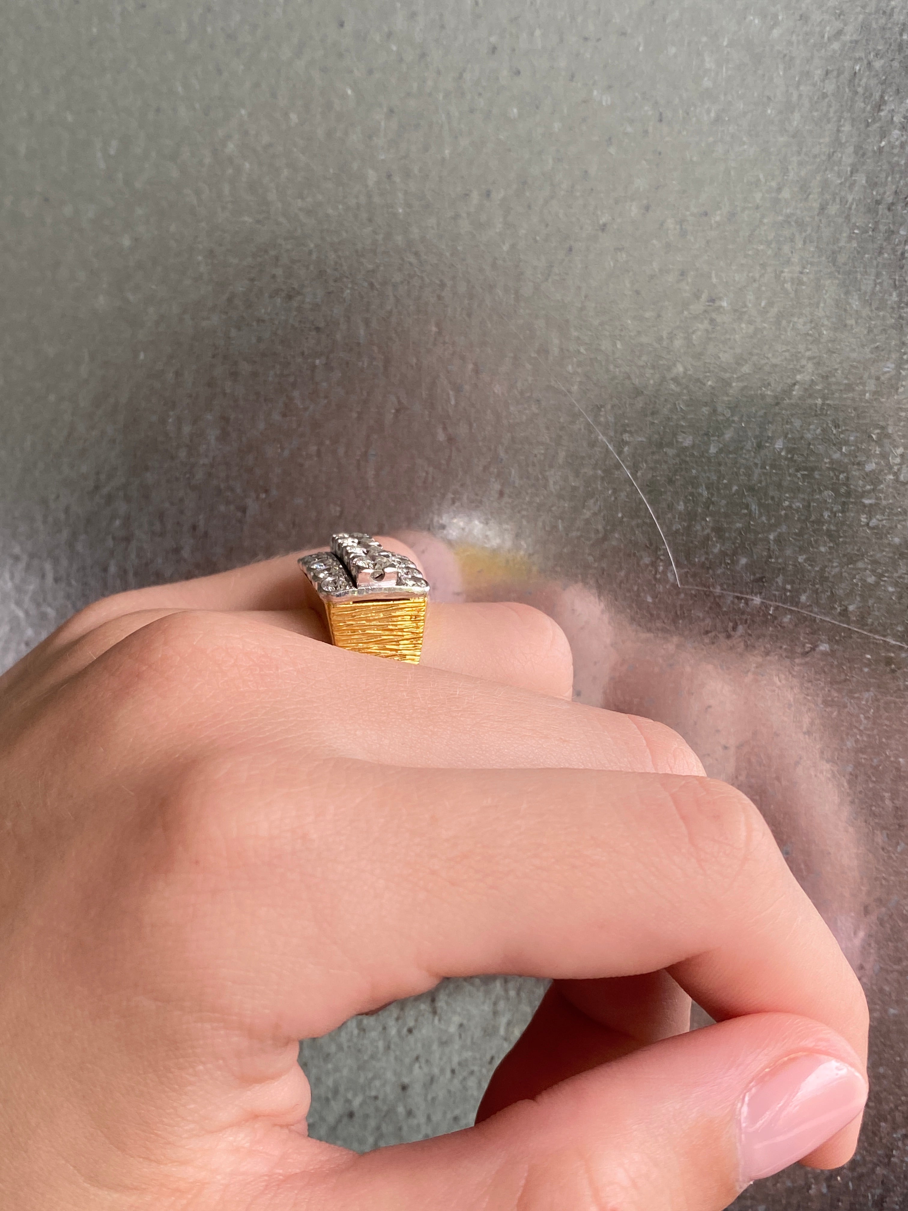 Vintage 18ct Diamond Cocktail Ring, 1960s