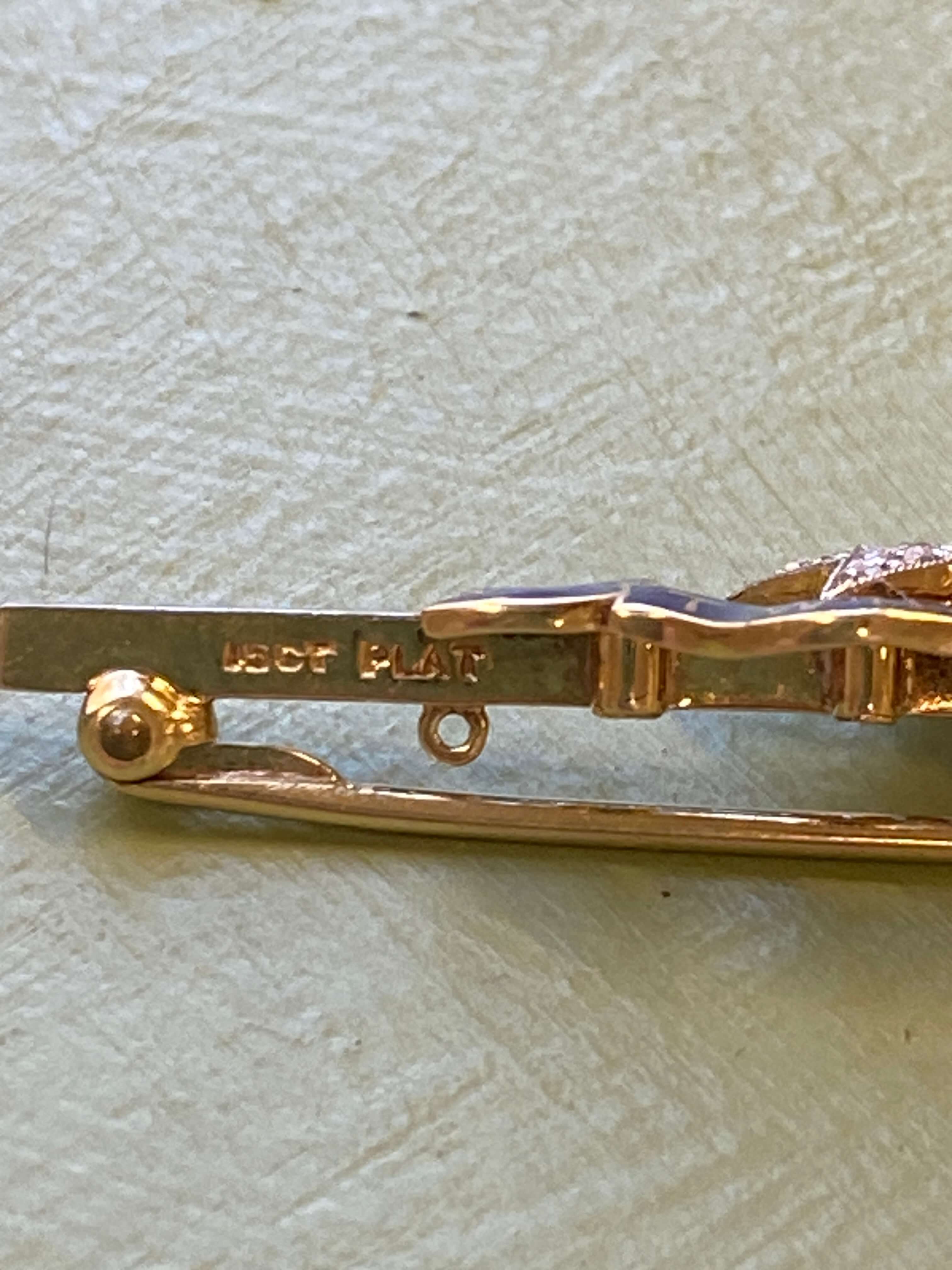 Antique 18ct yellow gold , enamel and diamond Twinkle 'Little Star' Brooch by The Sheffield Goldsmiths Company