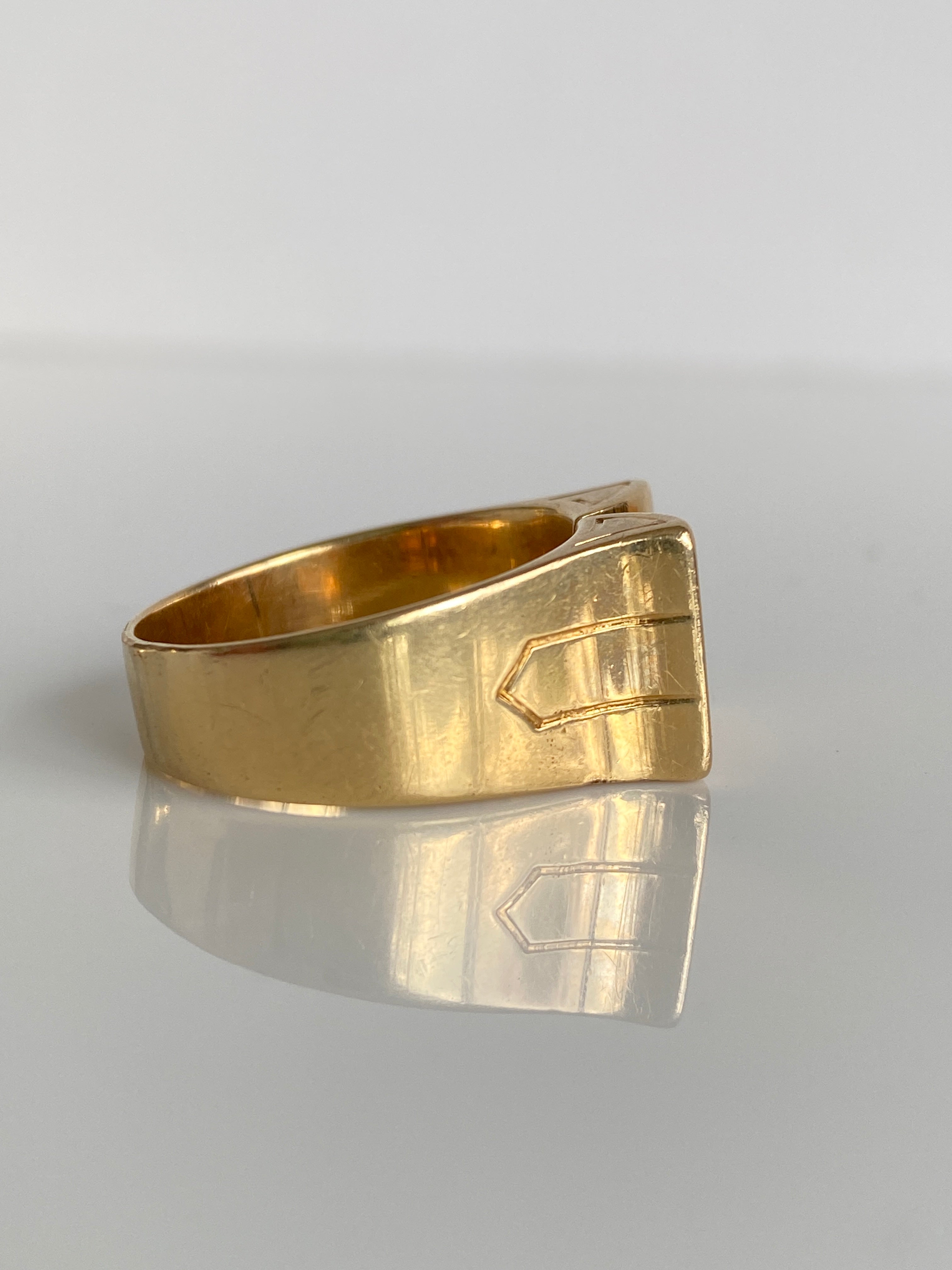 Gold & Diamond Cocktail Ring, 1940s