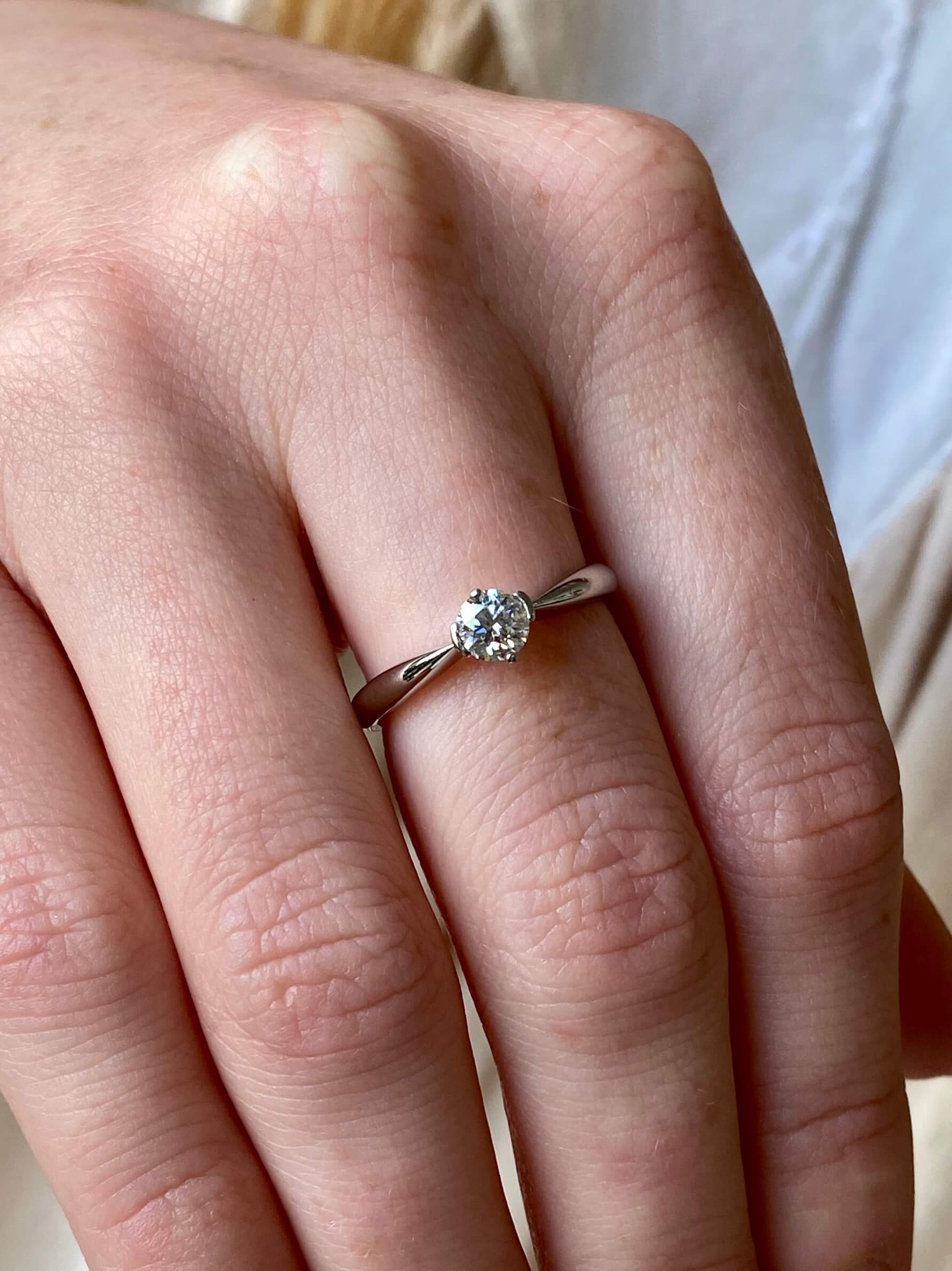 Modern Solitaire Diamond Ring