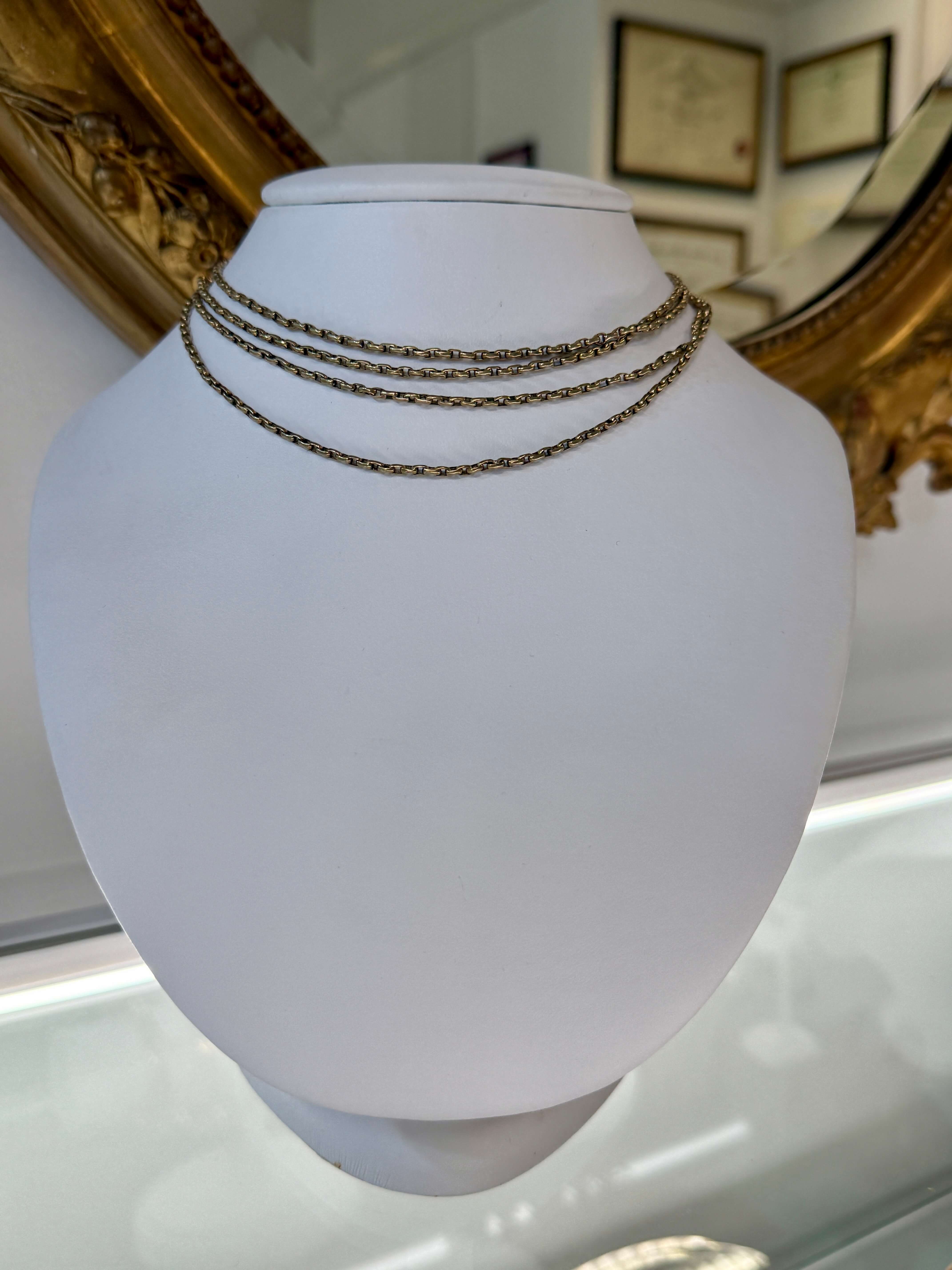Antique Victorian Gold Guard Chain in 9ct yellow gold