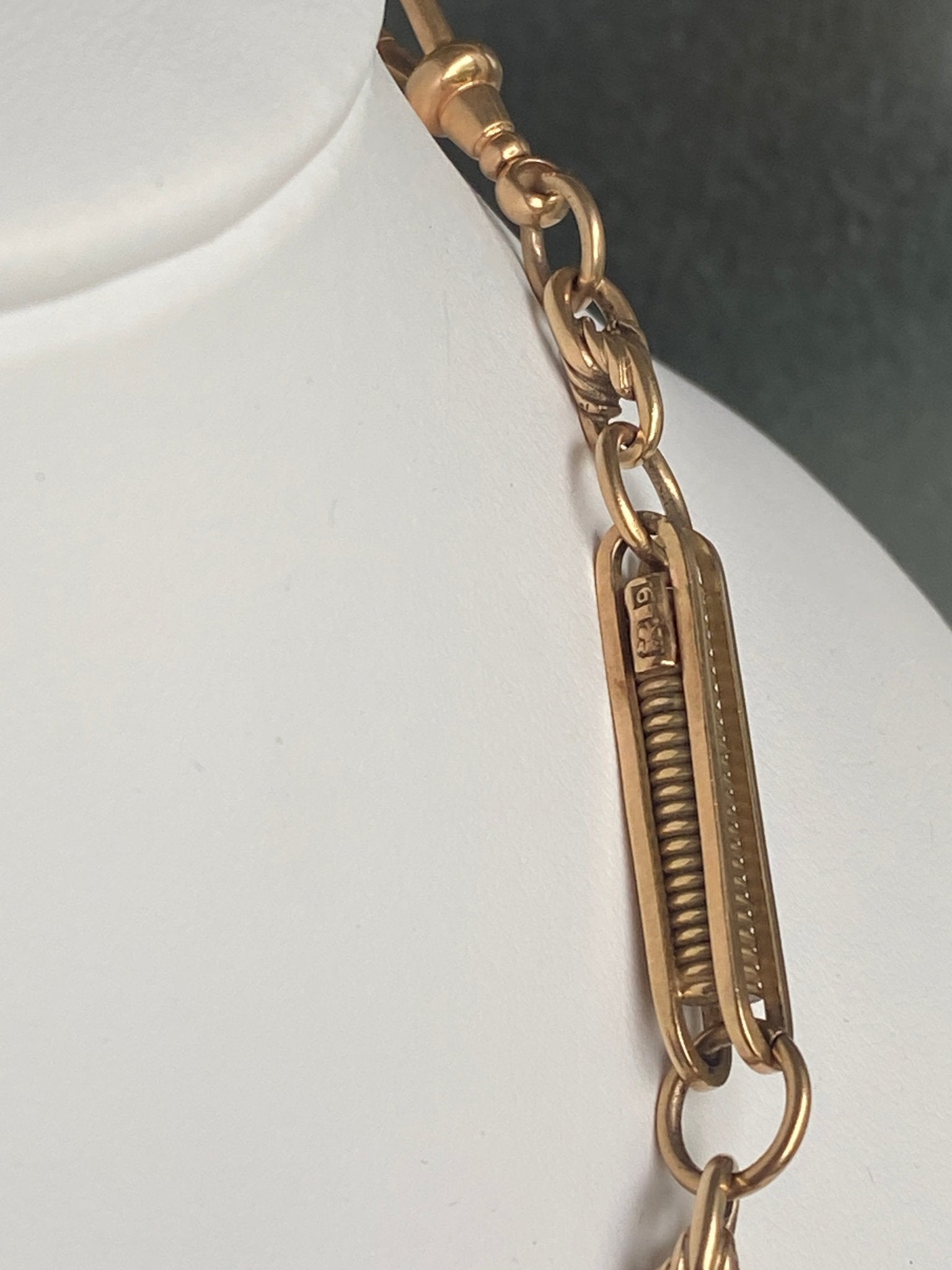 Antique Style 9ct Gold Watch Chain