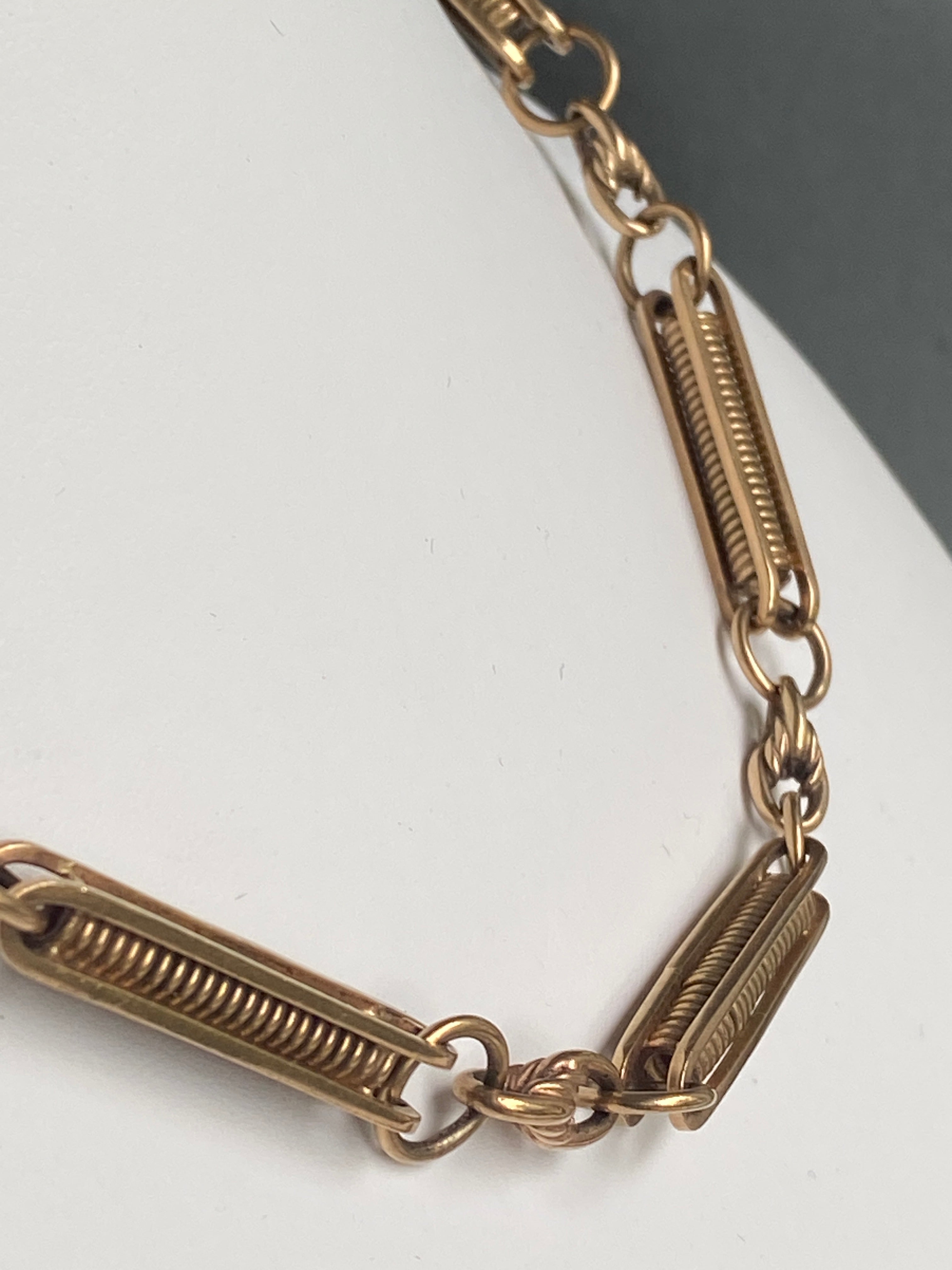 Antique Style 9ct Gold Watch Chain