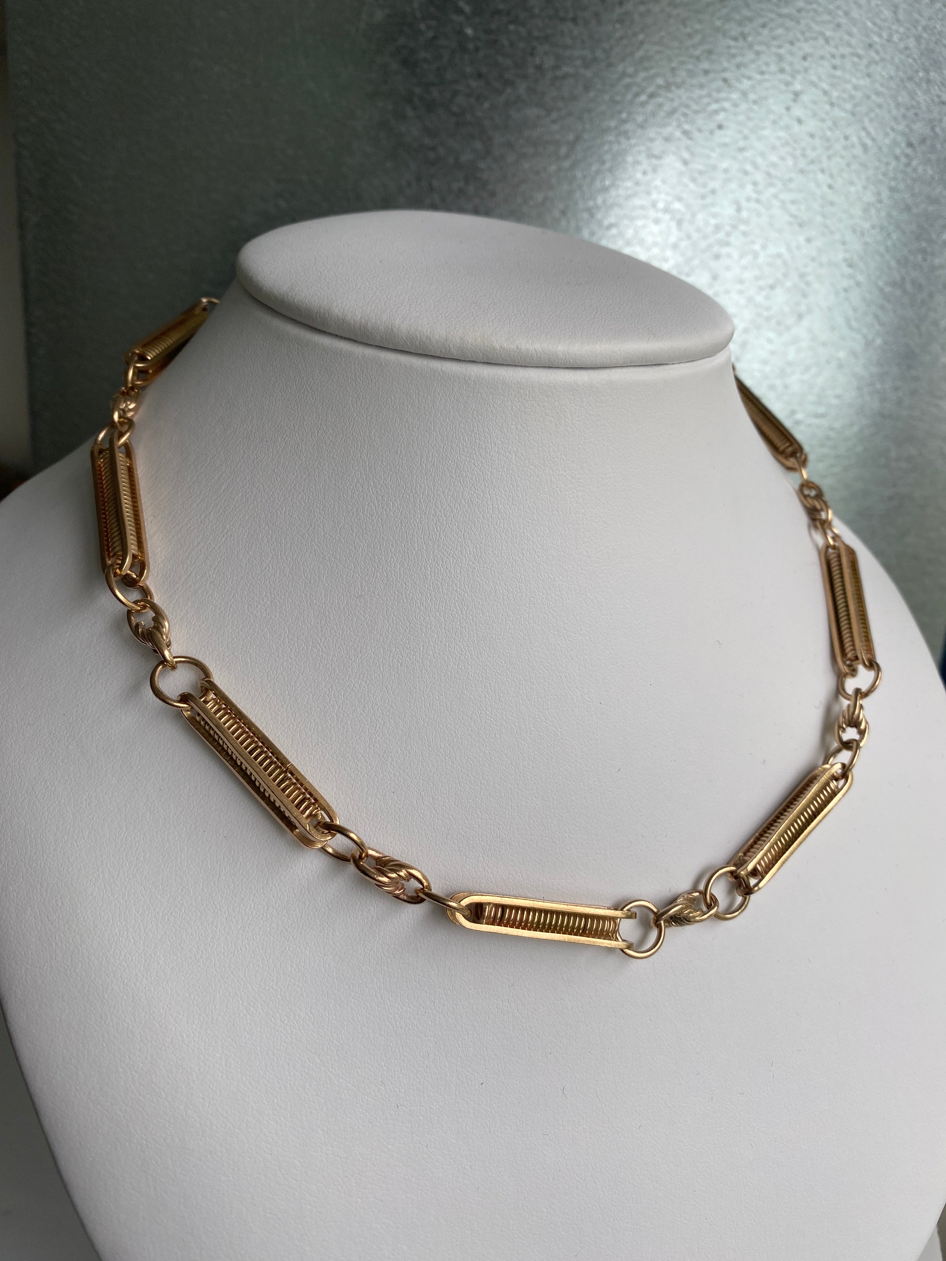 Antique Style 9ct Gold Watch Chain