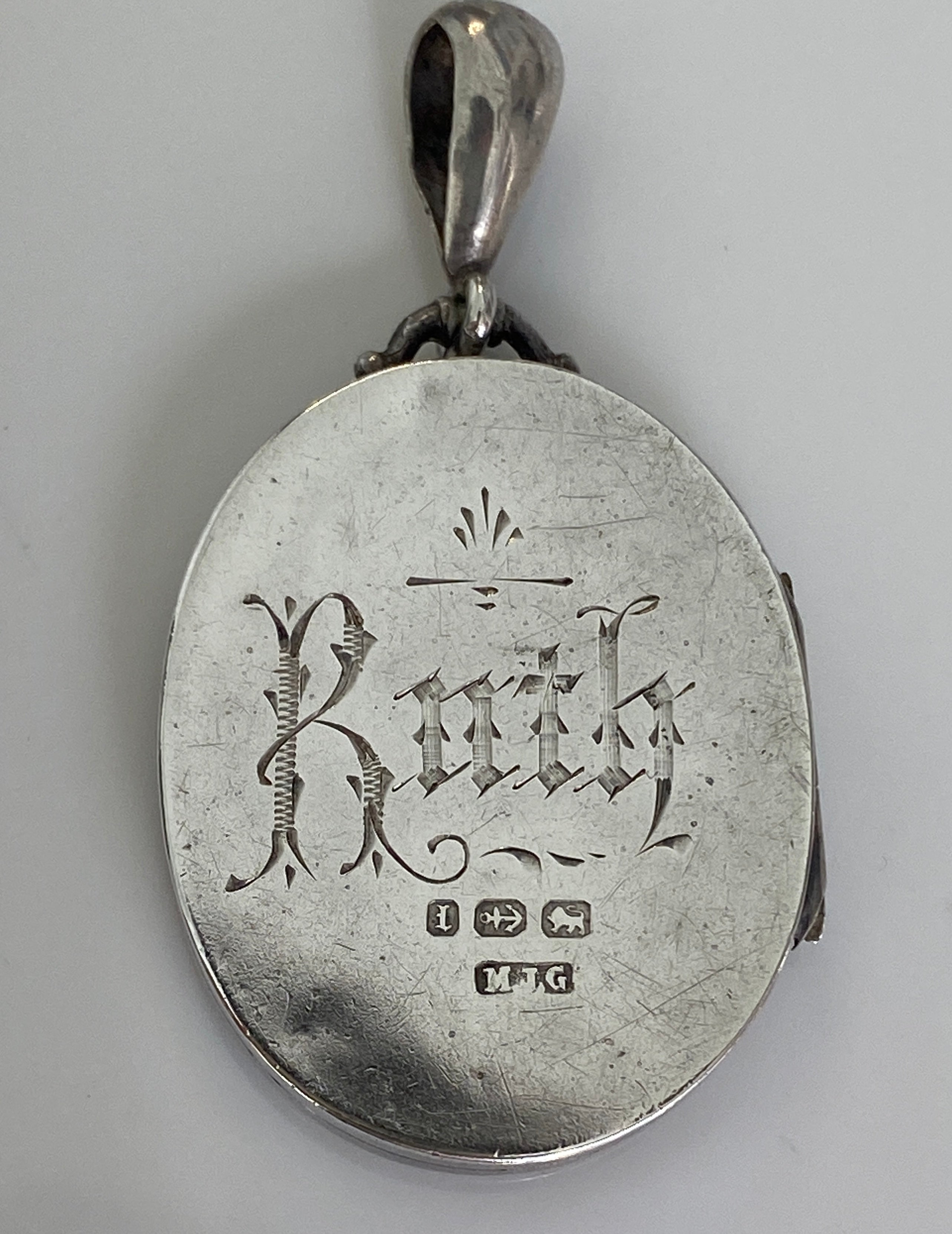 Antique Victorian Silver 'Ruth' Locket