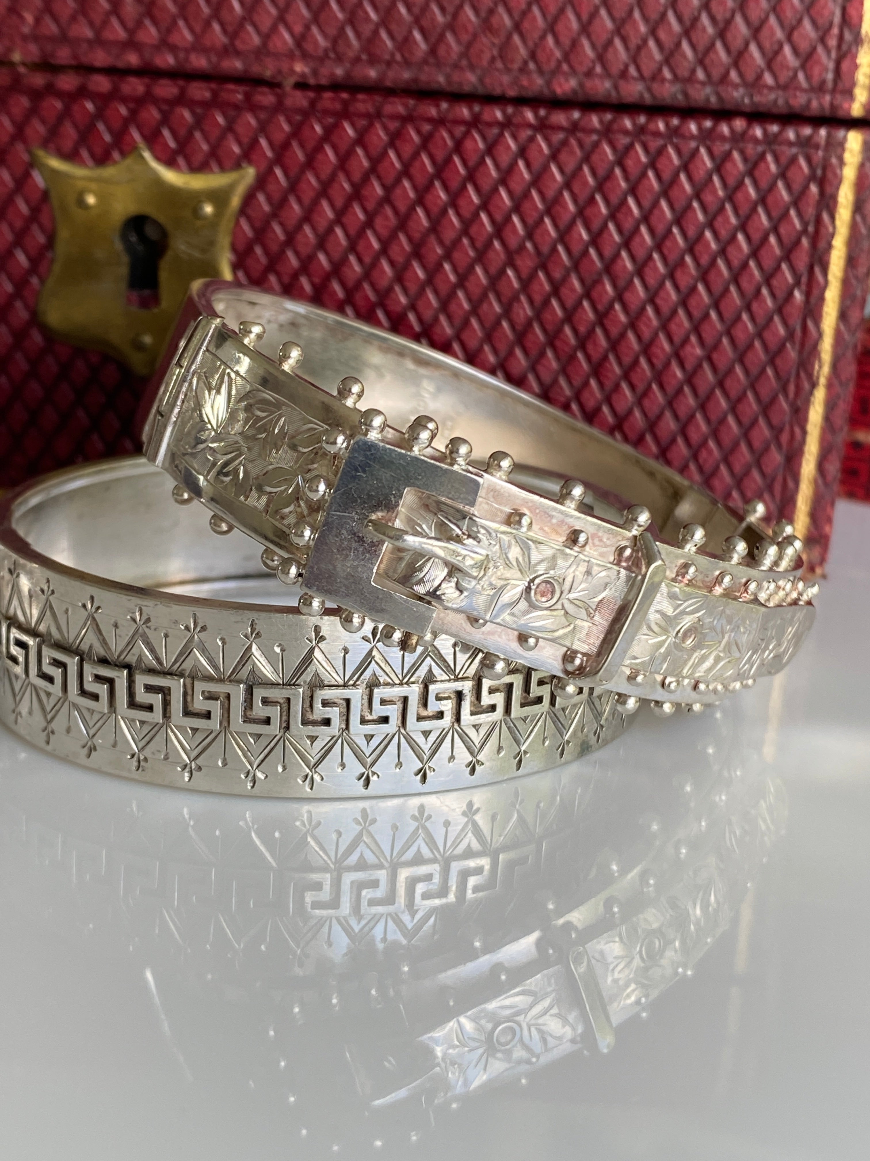 Antique Victorian Silver Bangle