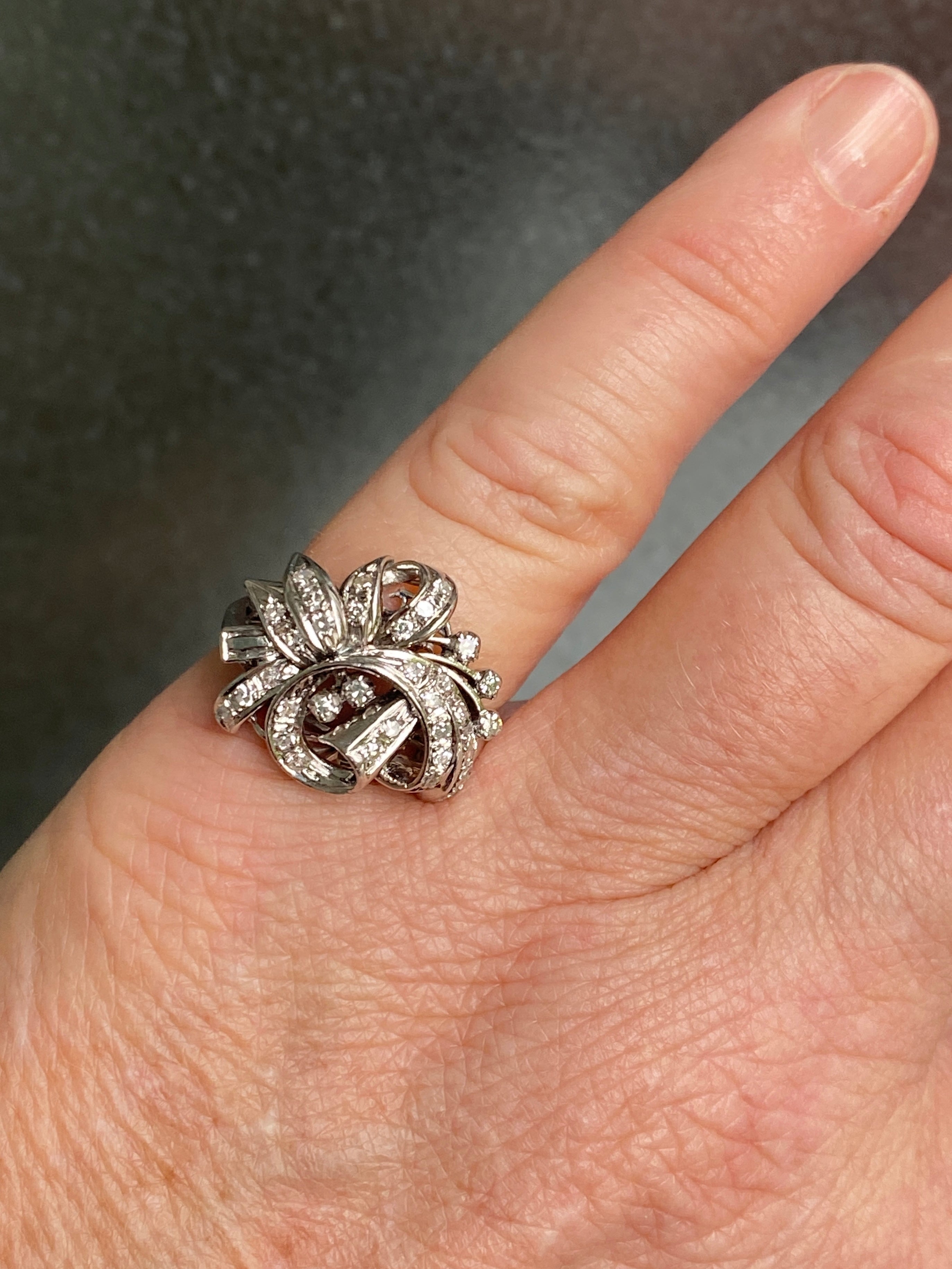 Vintage Diamond Cluster Ring, 1960s