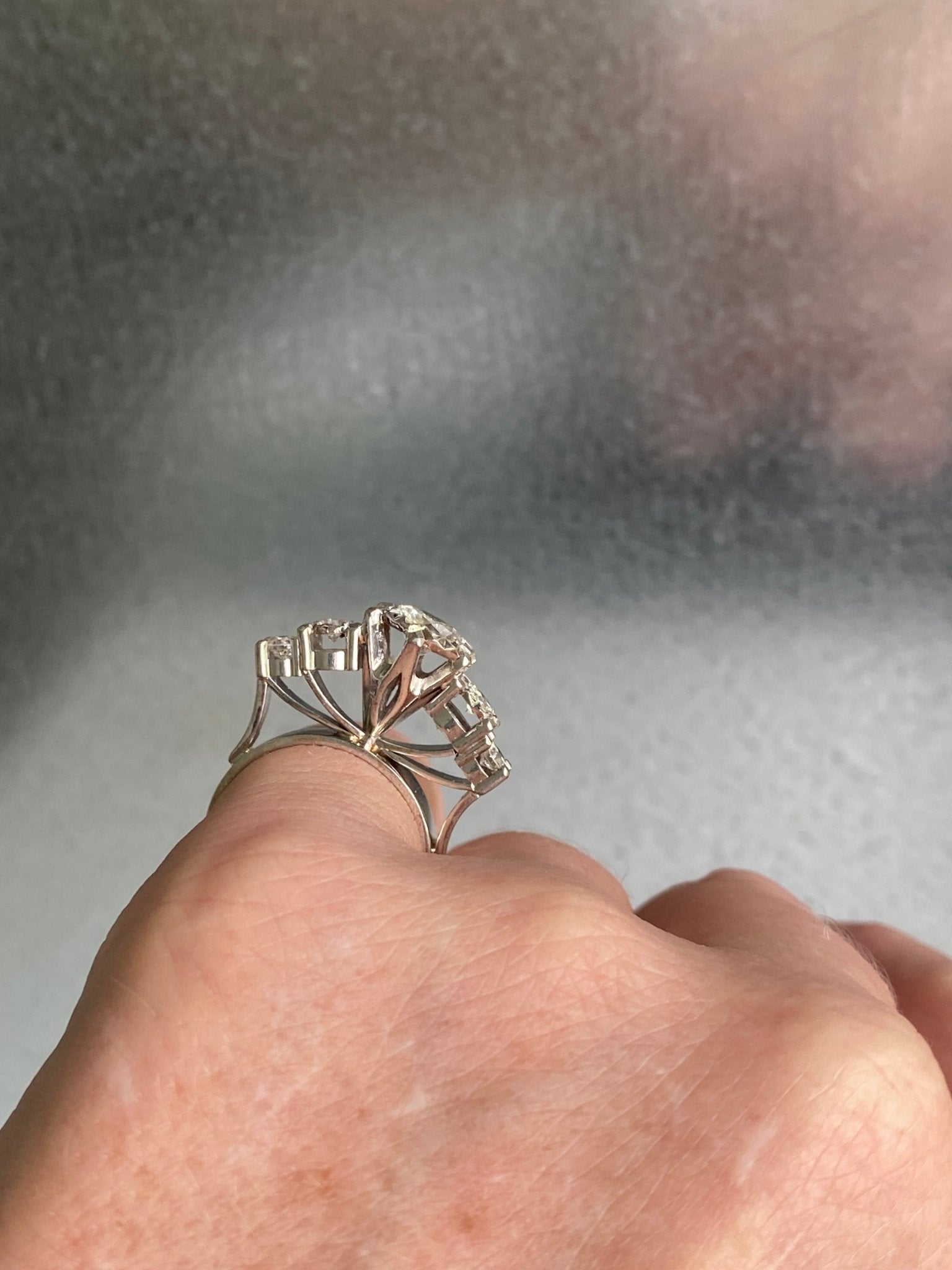 18ct Diamond Cocktail Ring, 1960s